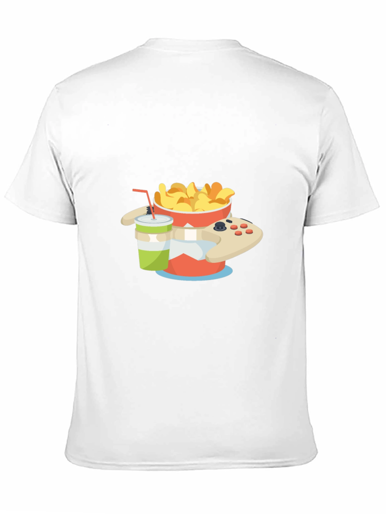 Gamer Snack T-Shirt - Chips Drink and Controller Design