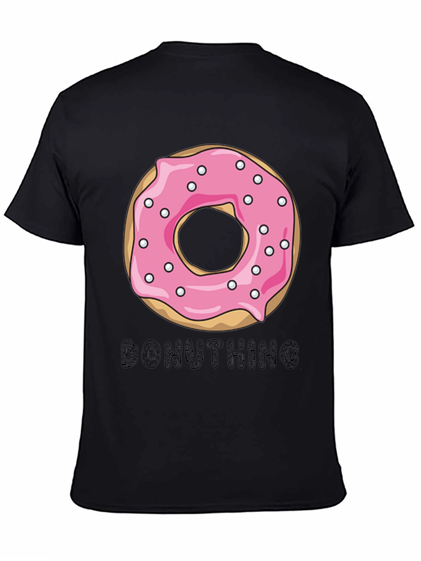 Donuthing Black Graphic T-Shirt - Novelty Design