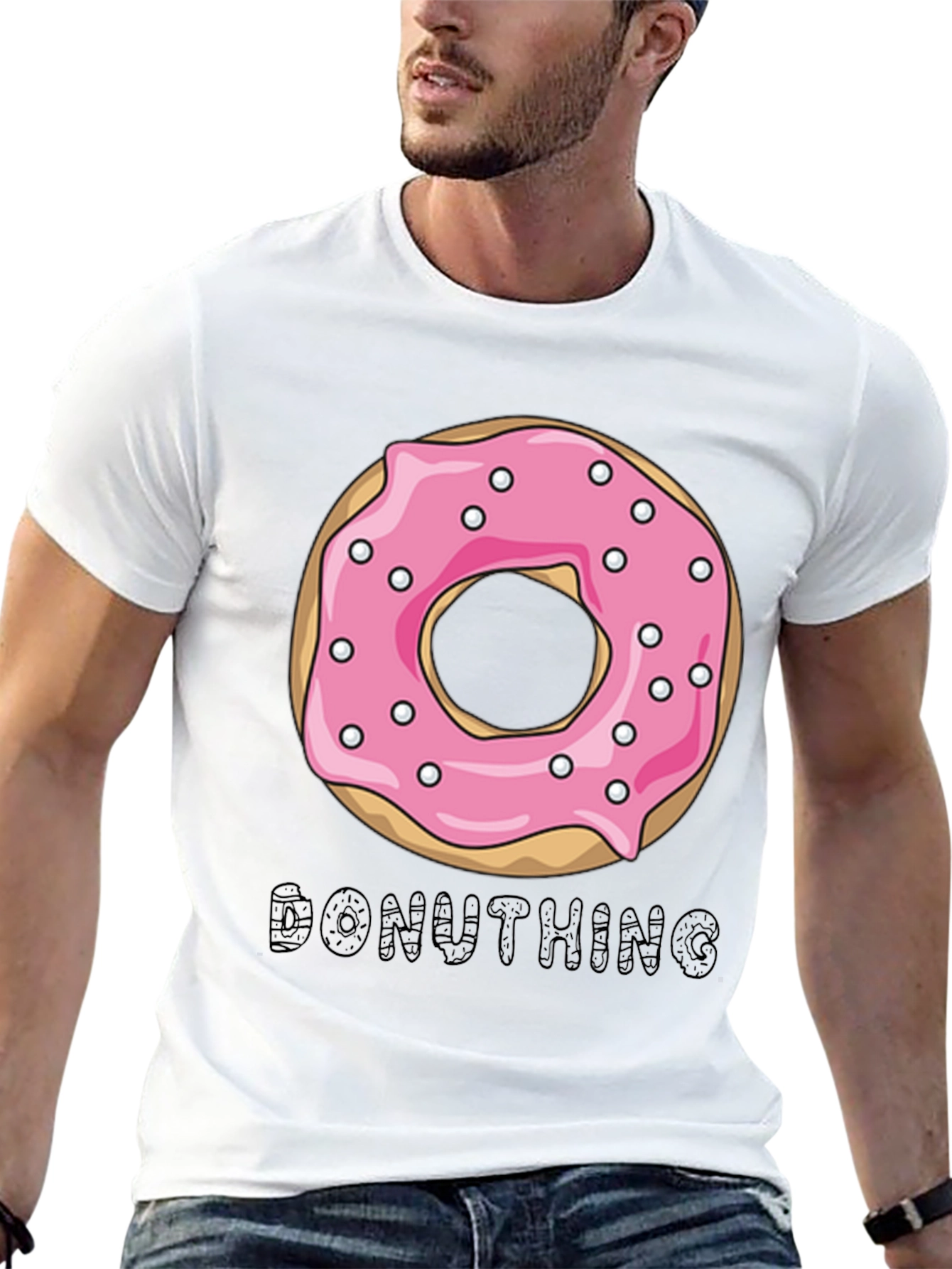 Donuthing Black Graphic T-Shirt - Novelty Design