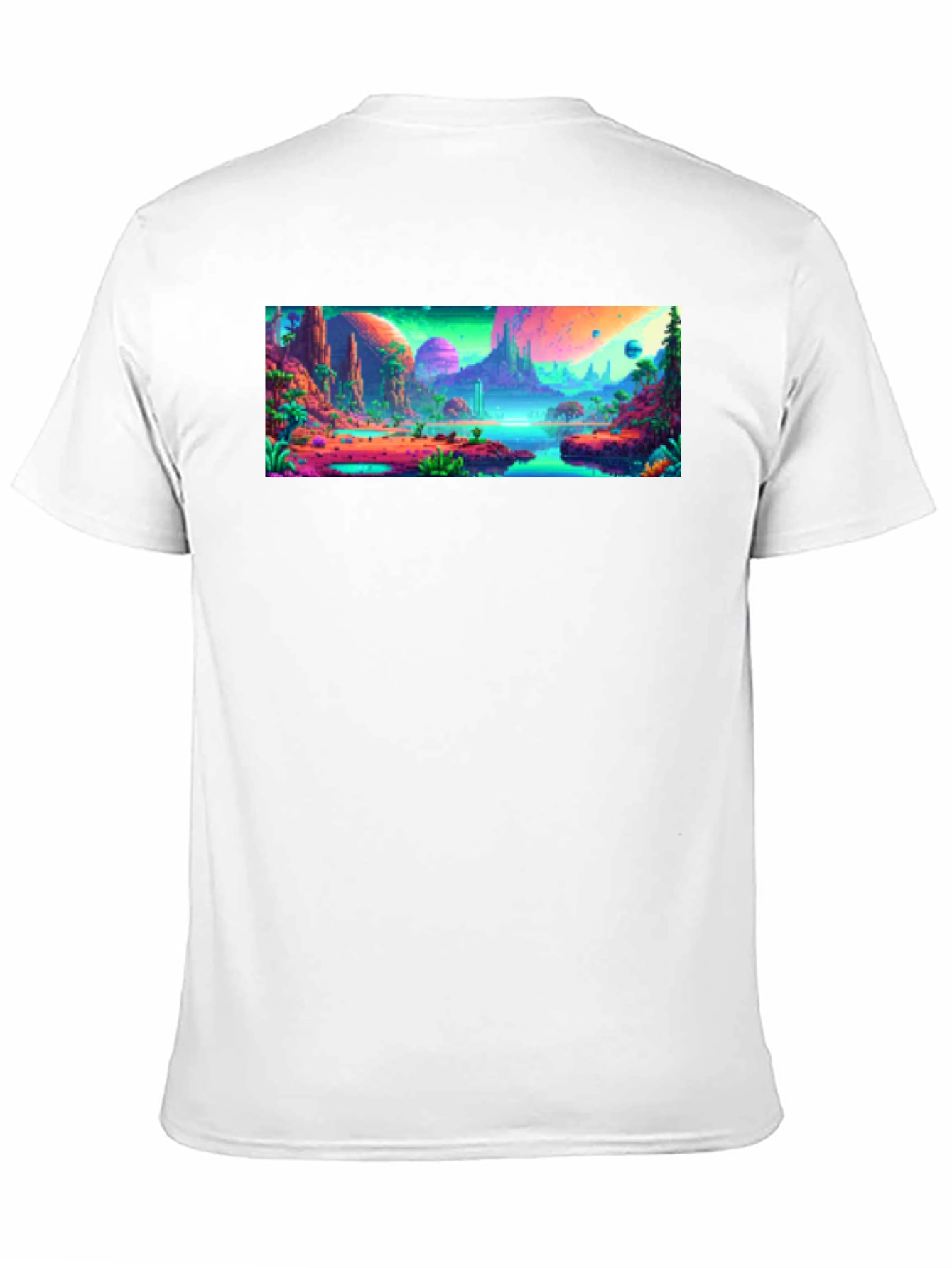 Vibrant Alien Landscape Graphic Tee