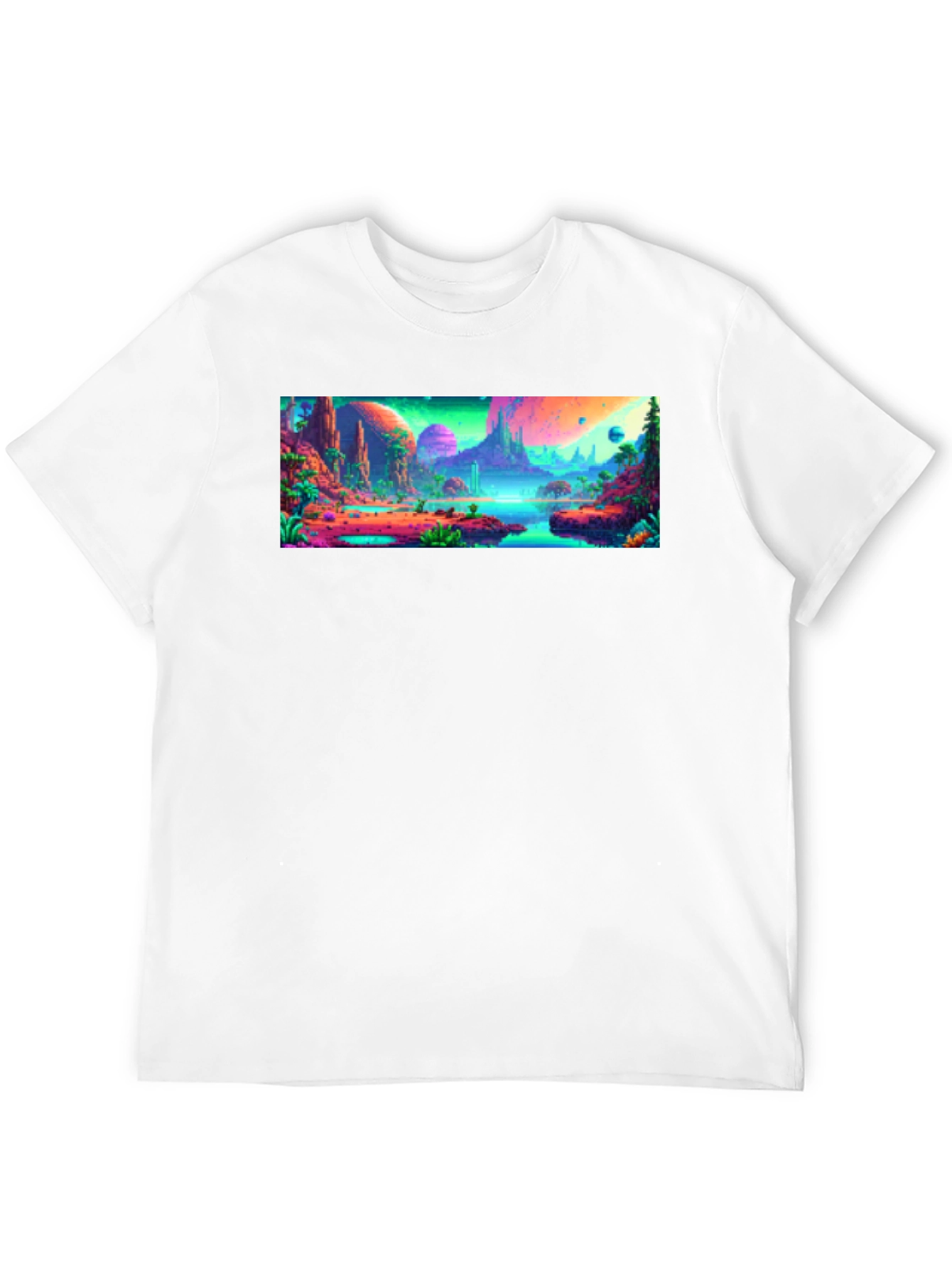 Vibrant Alien Landscape Graphic Tee
