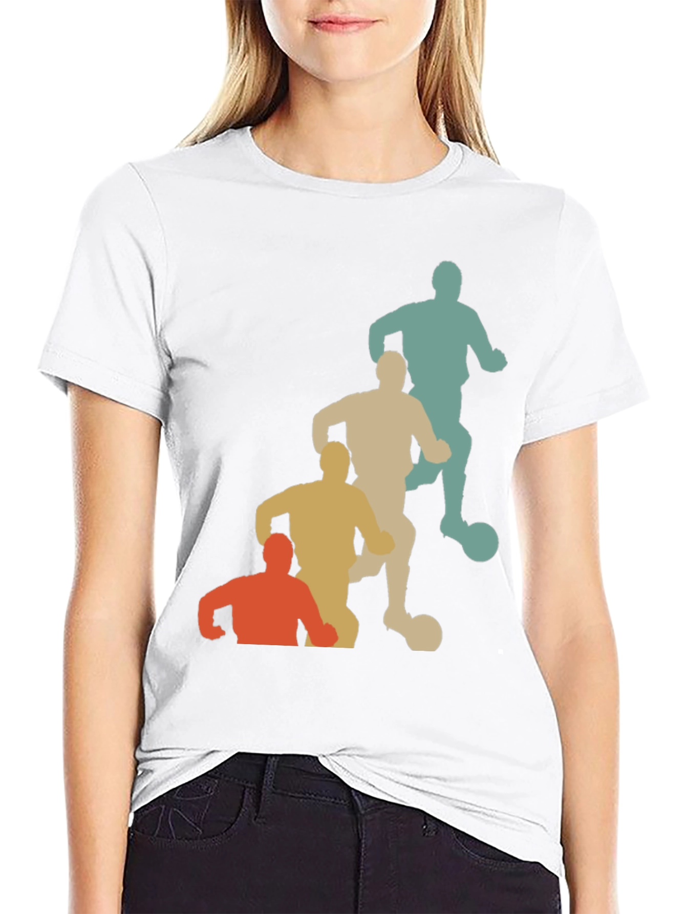 Retro Soccer Player Graphic T-Shirt