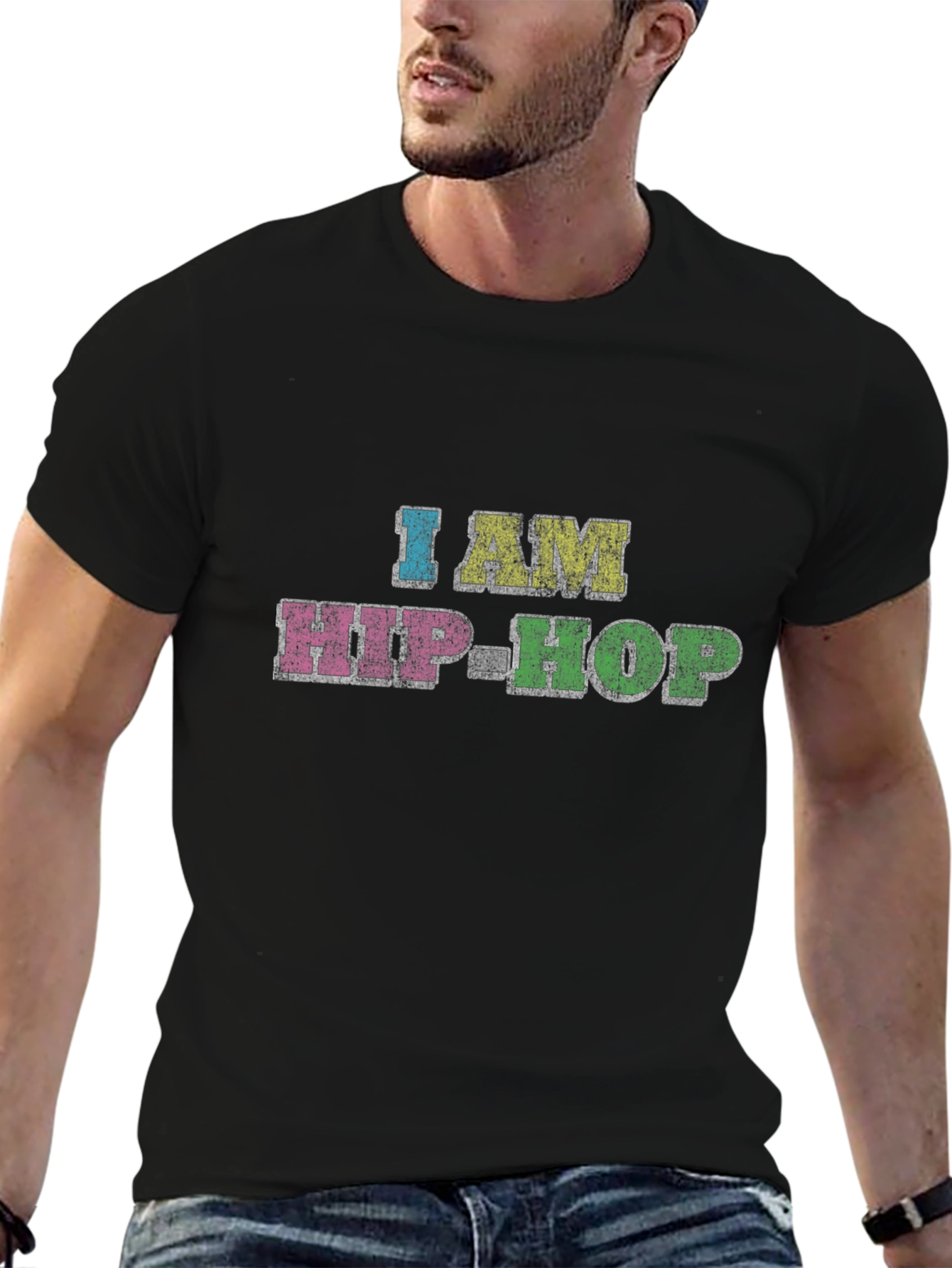 I AM HIP-HOP Graphic Tee - Stylish Black T-Shirt