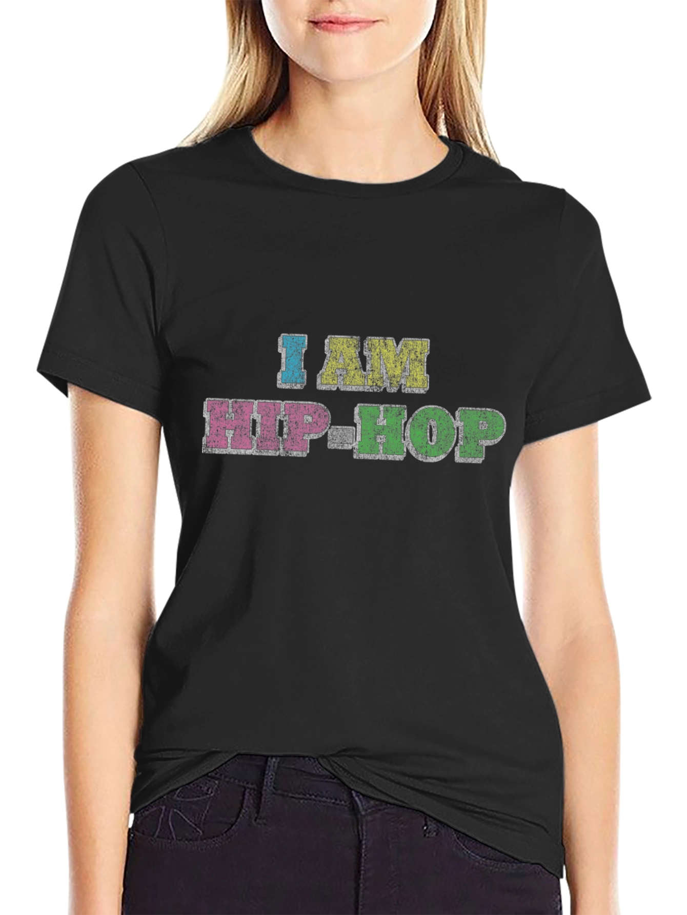 I AM HIP-HOP Graphic Tee - Stylish Black T-Shirt