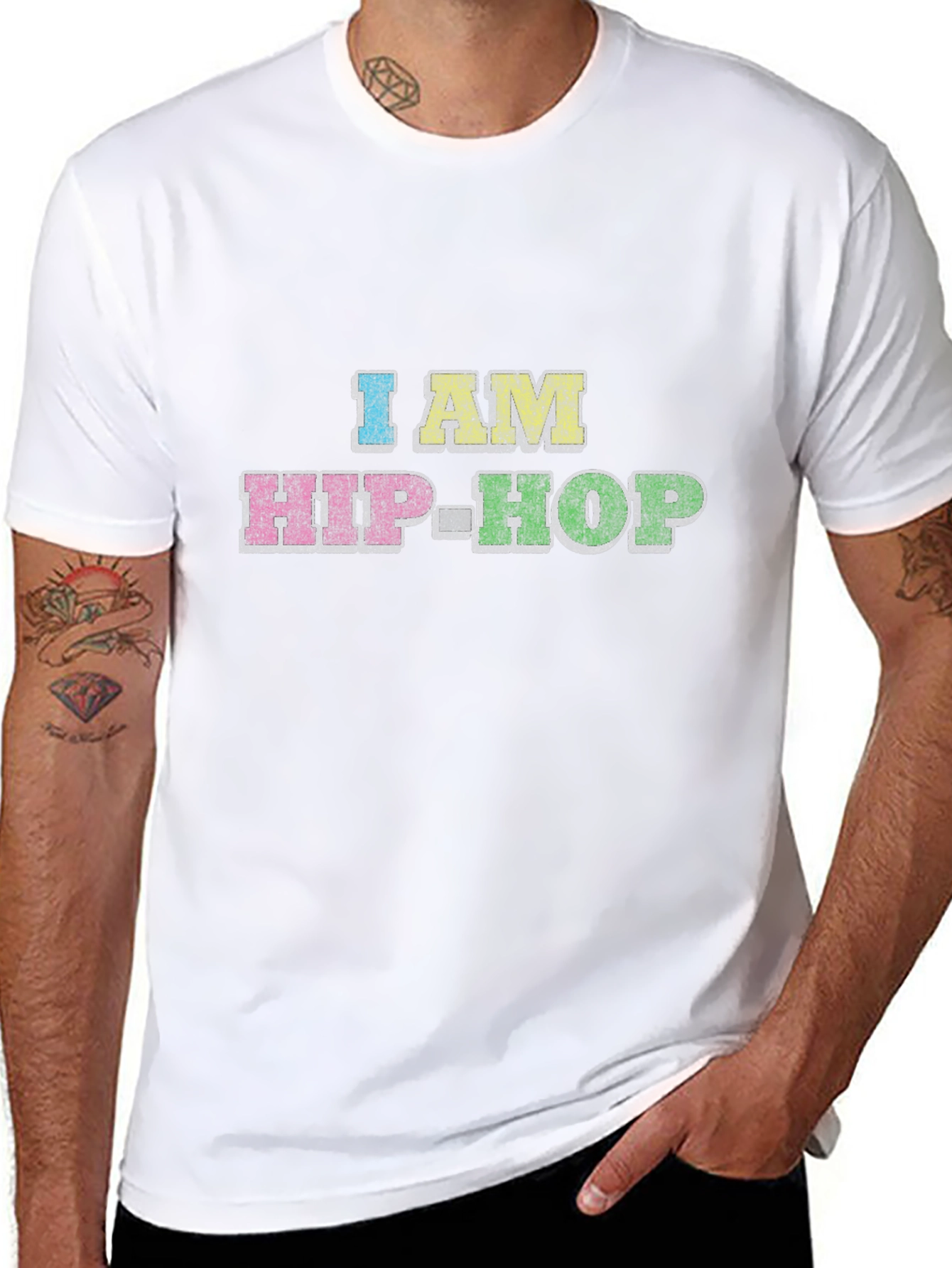 I AM HIP-HOP Graphic Tee - Stylish Black T-Shirt