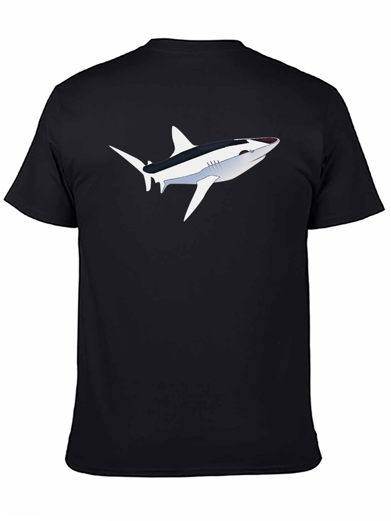 Mens Black Shark Graphic Tee - Unique Design
