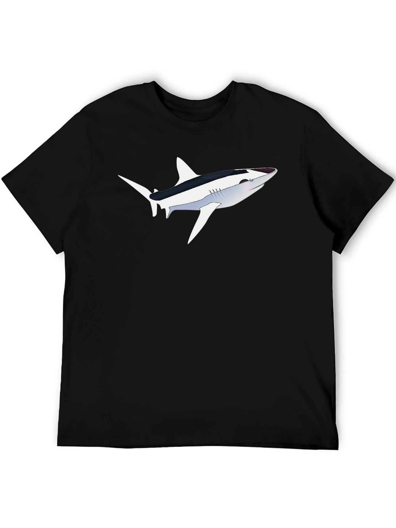 Mens Black Shark Graphic Tee - Unique Design