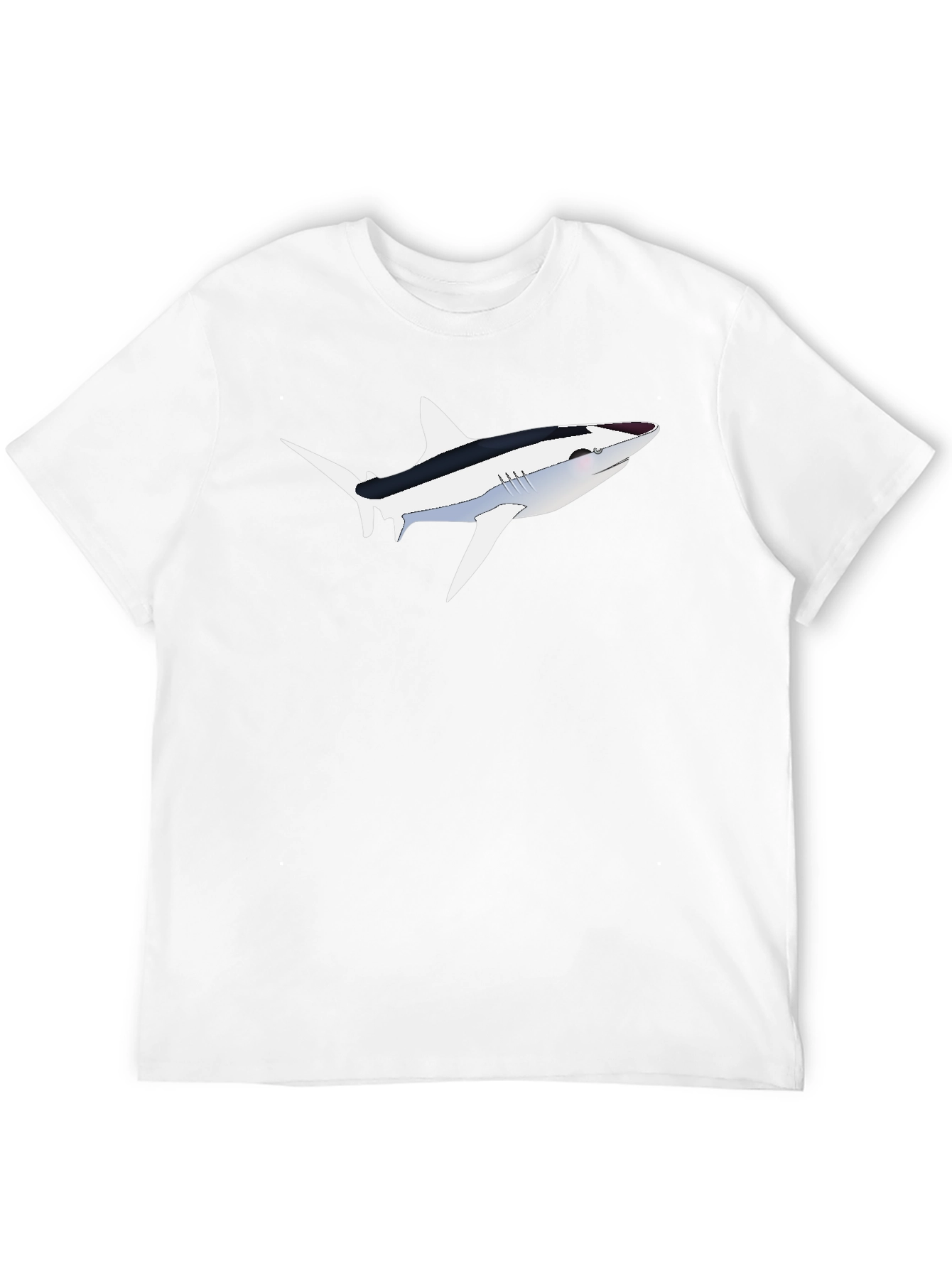 Mens Black Shark Graphic Tee - Unique Design