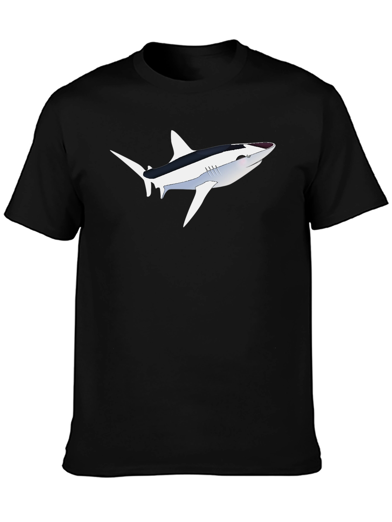 Mens Black Shark Graphic Tee - Unique Design