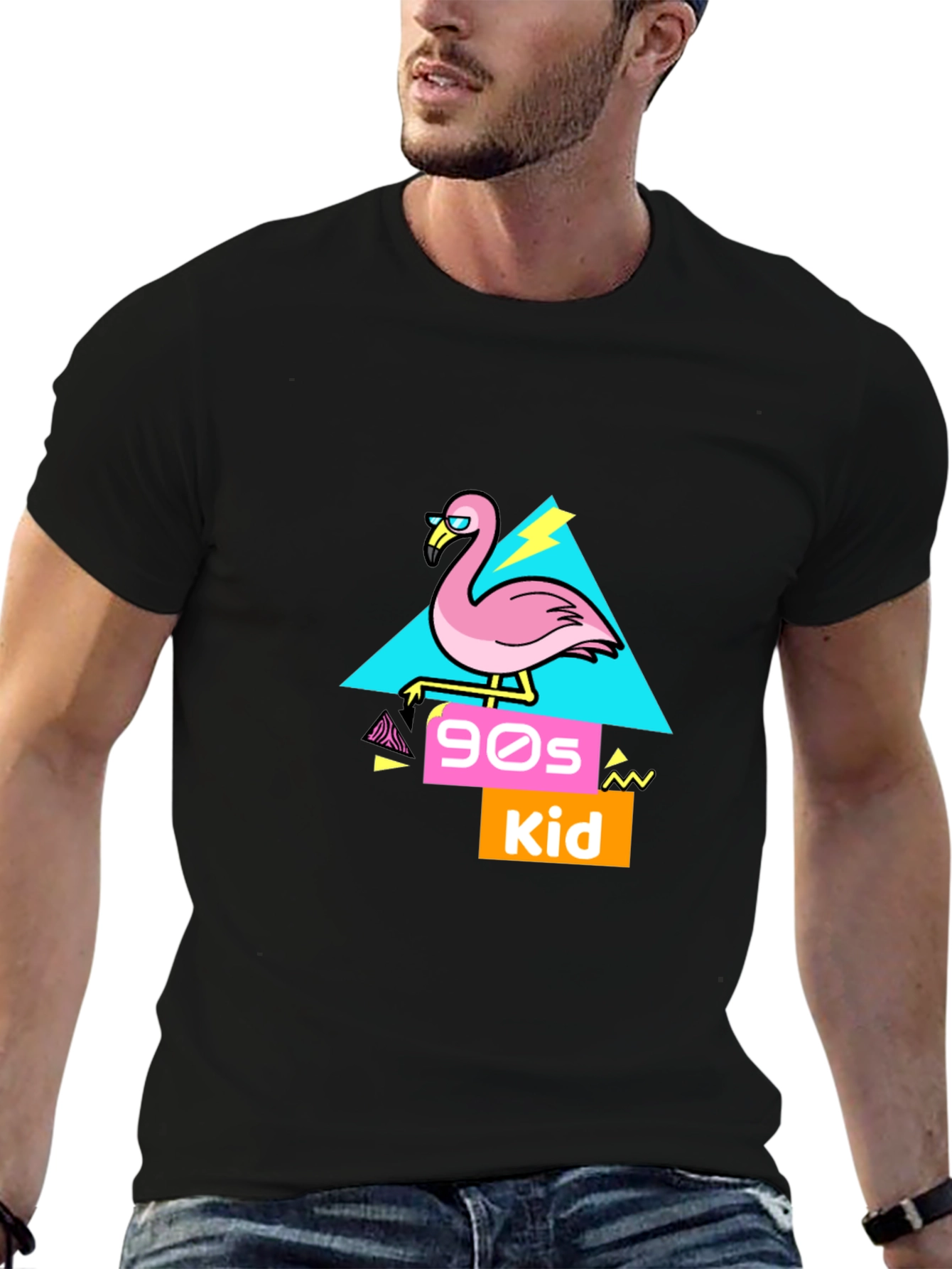 90s Kid Flamingo Graphic T-Shirt