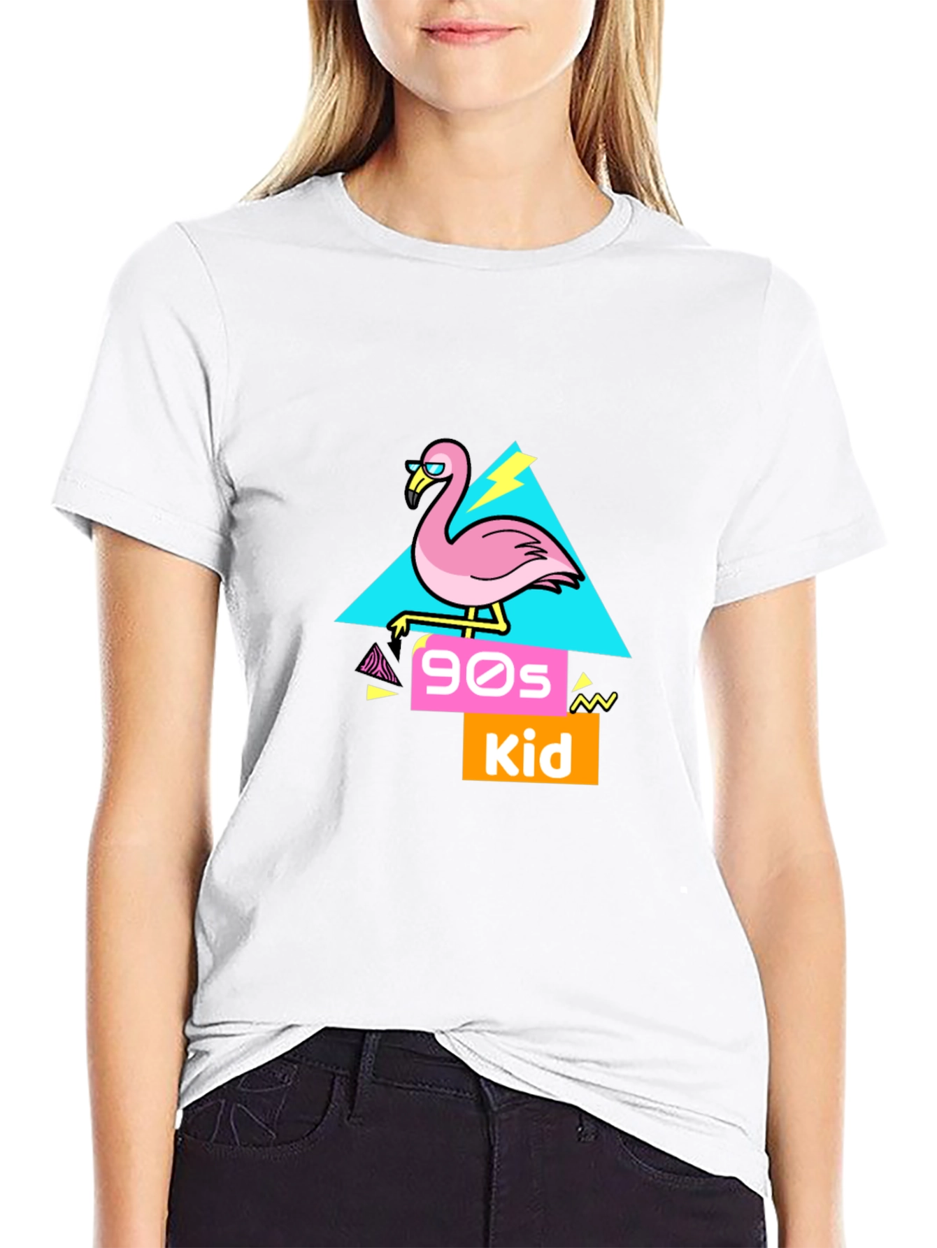 90s Kid Flamingo Graphic T-Shirt