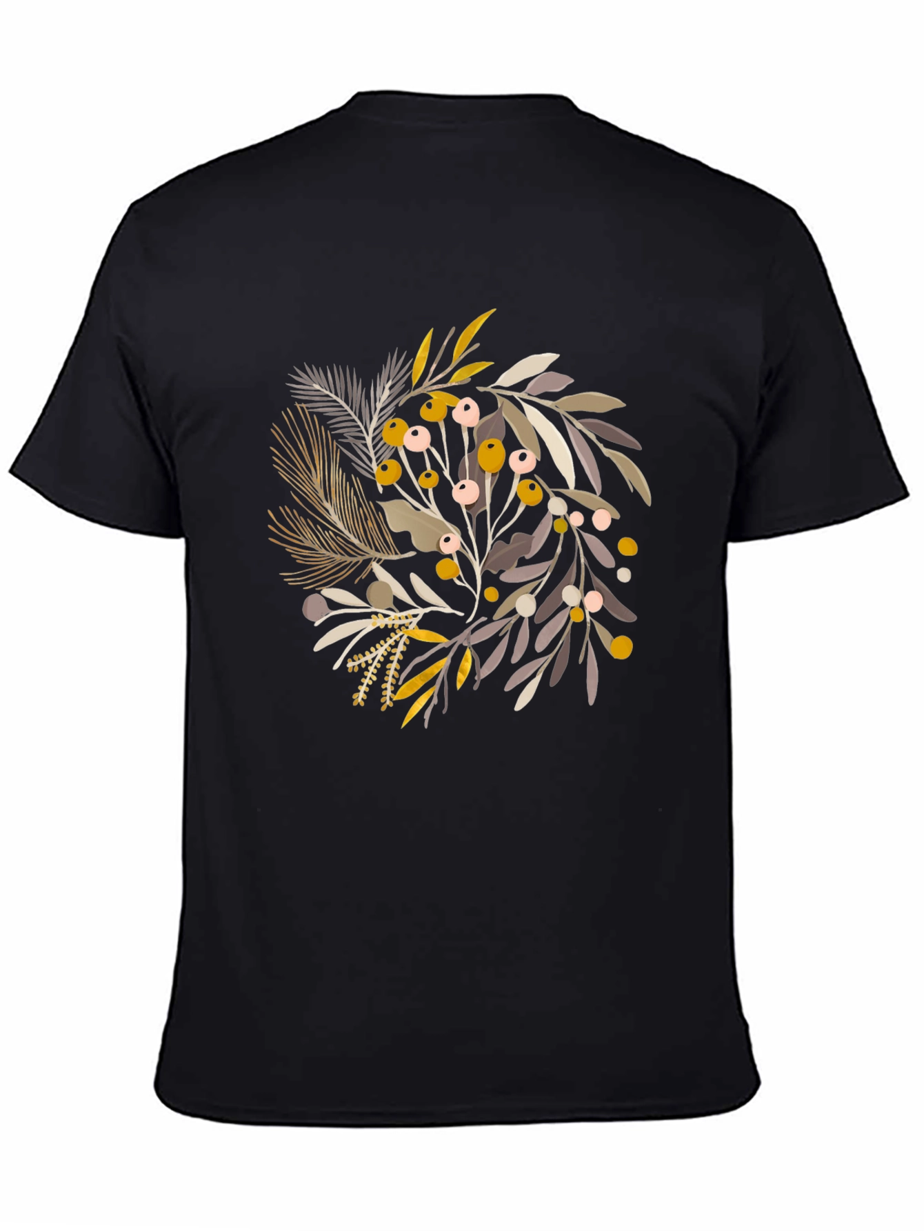 Botanical Graphic Black T-Shirt