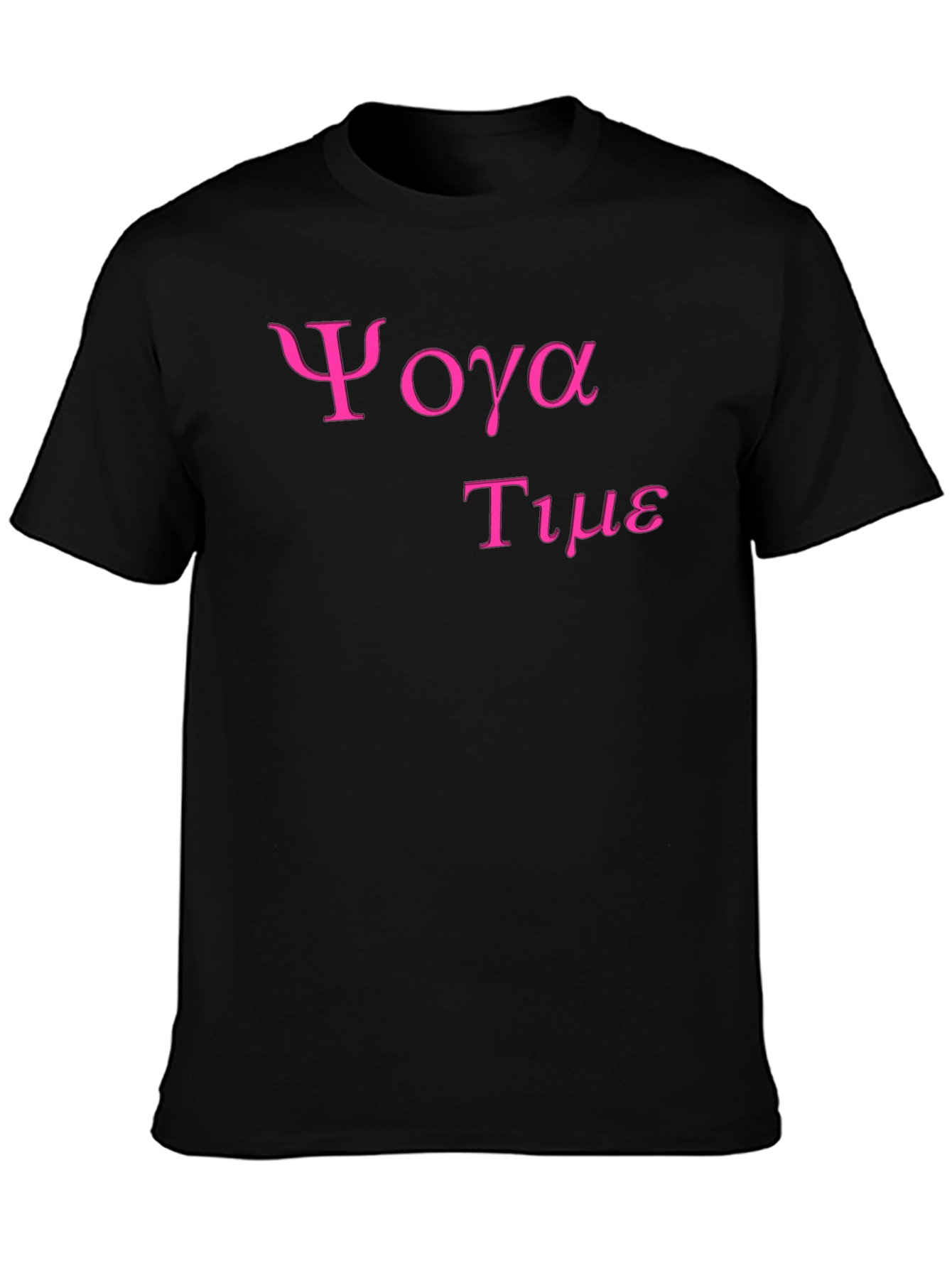 Yoga Time Graphic Tee - Soft Black Cotton T-Shirt