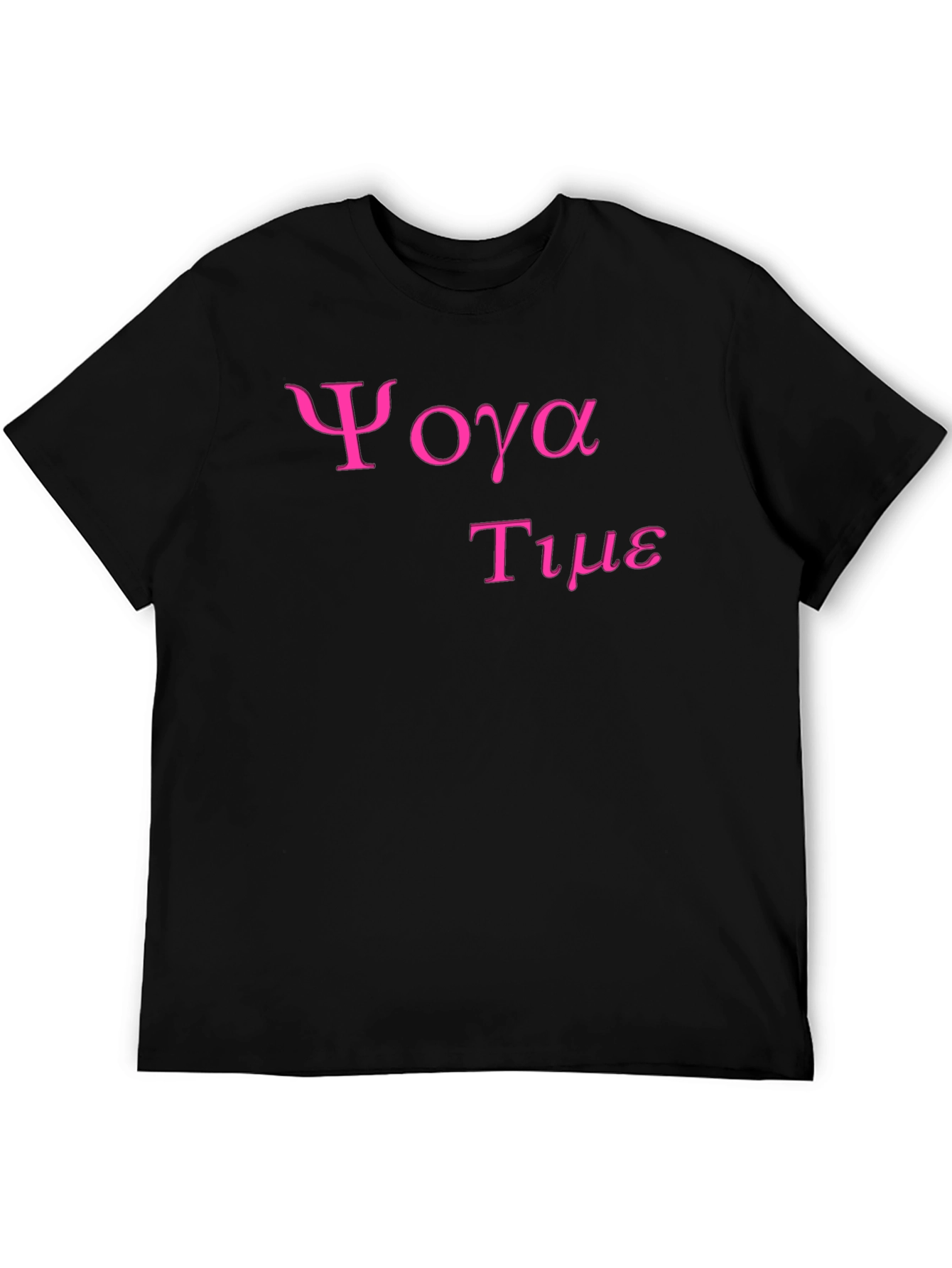 Yoga Time Graphic Tee - Soft Black Cotton T-Shirt