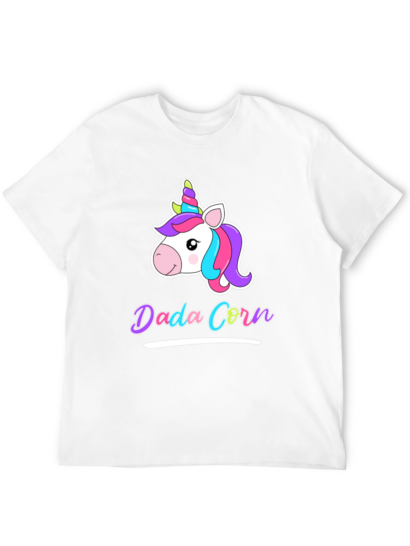 Dada Corn Unicorn Black T-Shirt