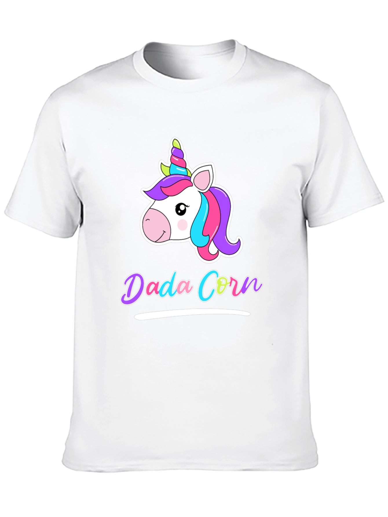 Dada Corn Unicorn Black T-Shirt