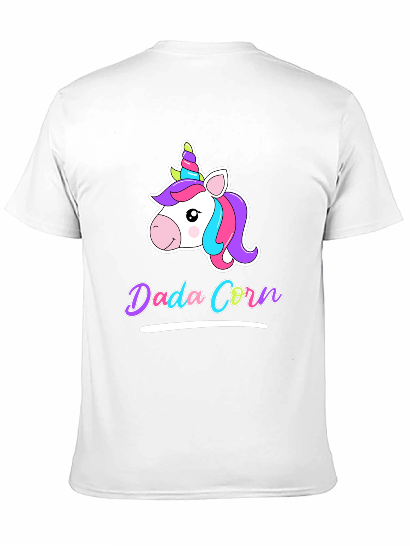 Dada Corn Unicorn Black T-Shirt