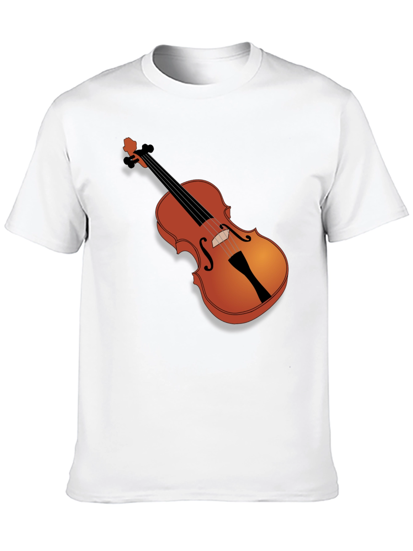 Violin Graphic Black T-Shirt - Music Lover Tee