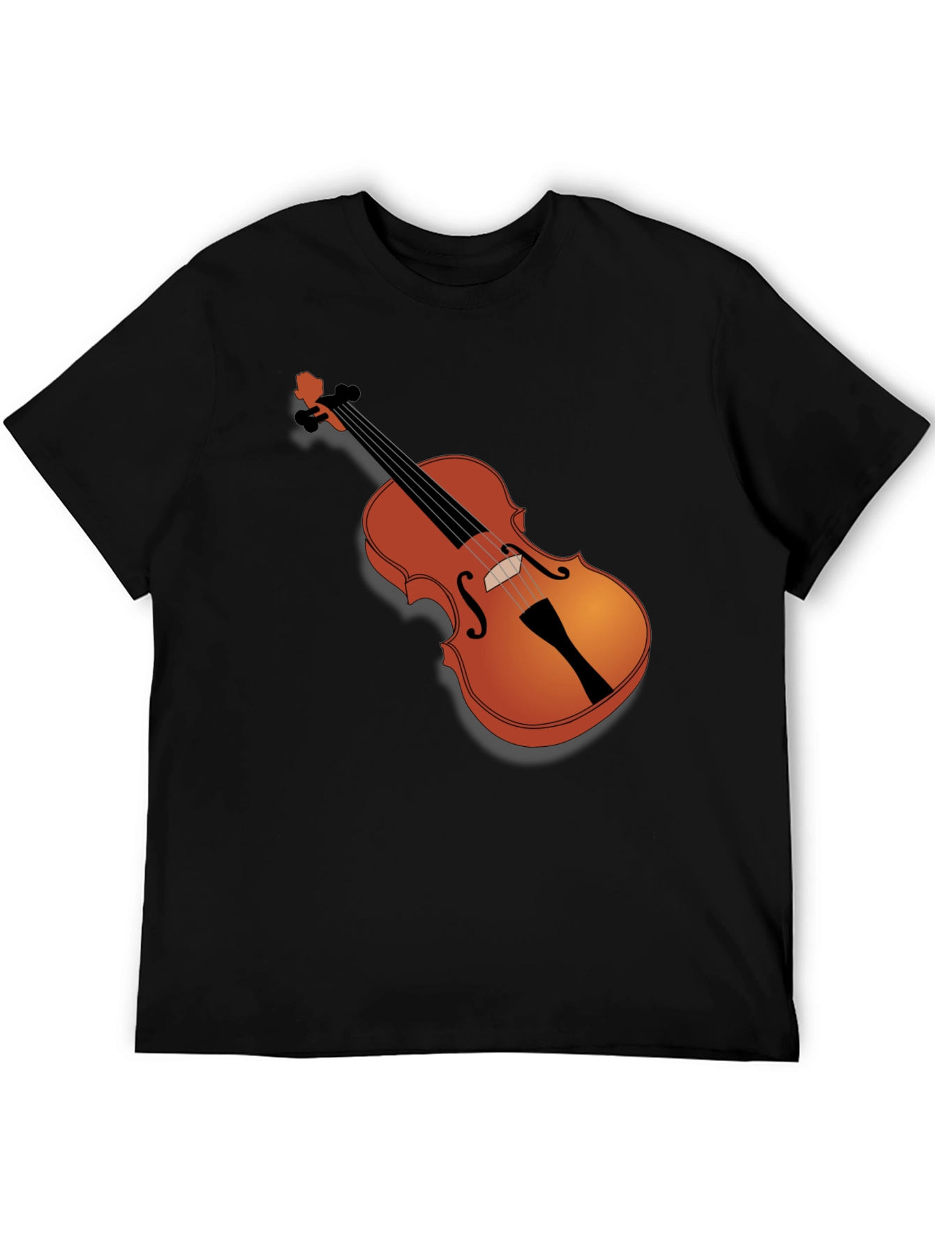 Violin Graphic Black T-Shirt - Music Lover Tee