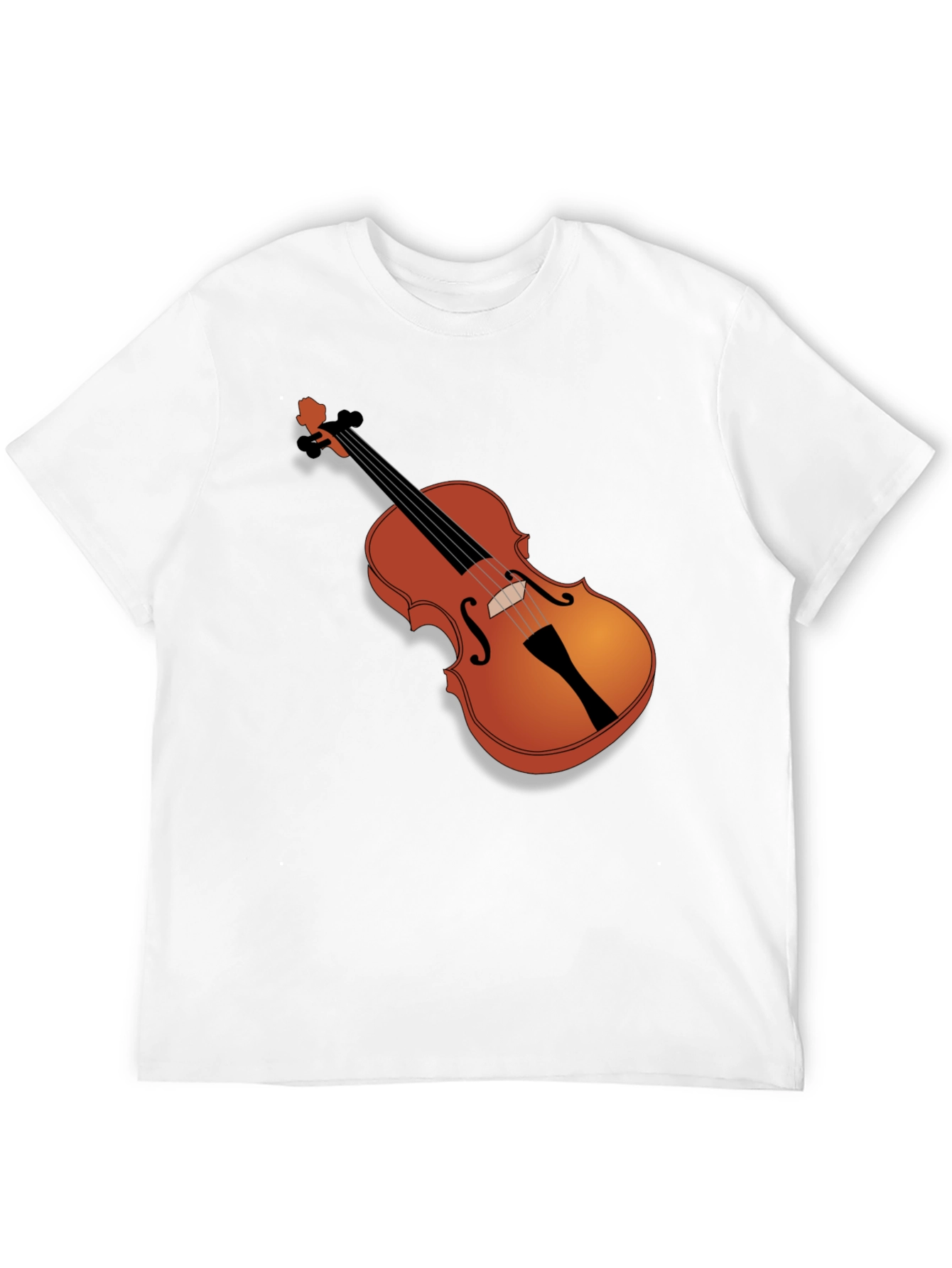 Violin Graphic Black T-Shirt - Music Lover Tee