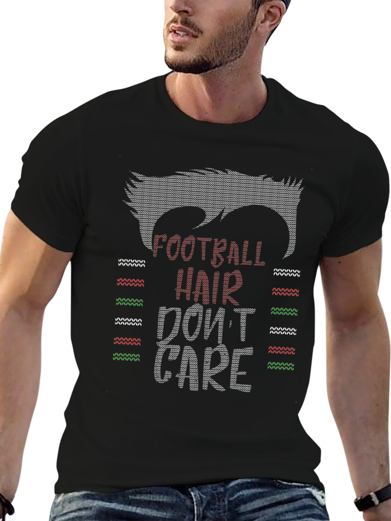 Football Hair Dont Care Tee