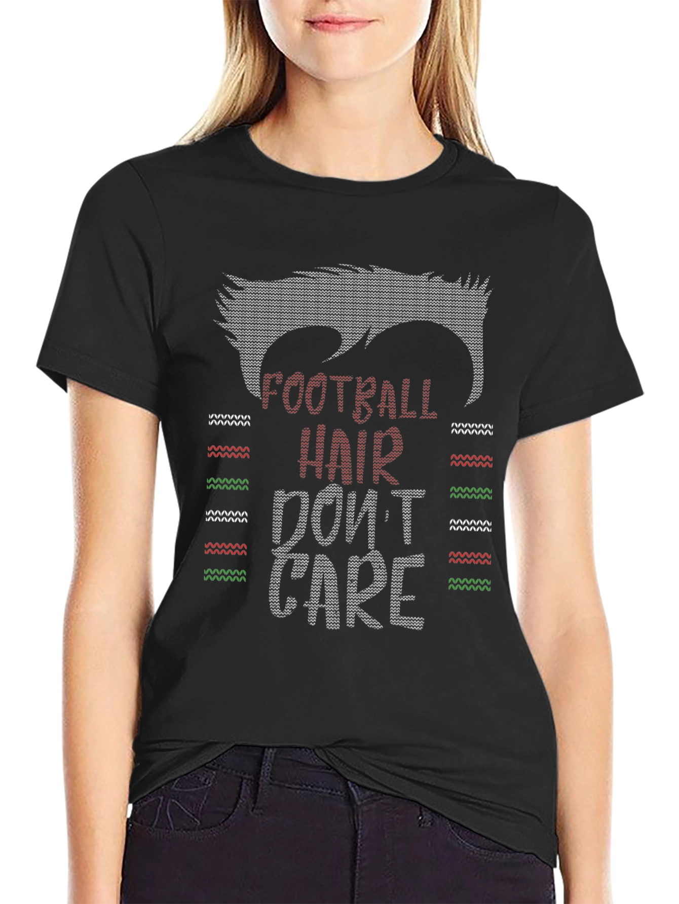 Football Hair Dont Care Tee