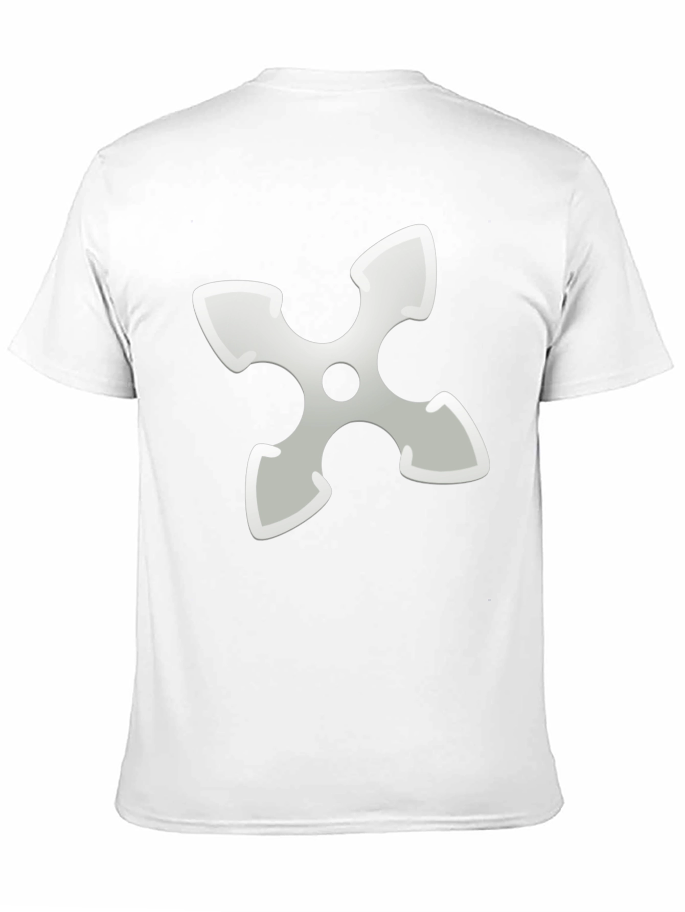 Ninja Star Graphic Tee - Black Cotton Blend T-Shirt