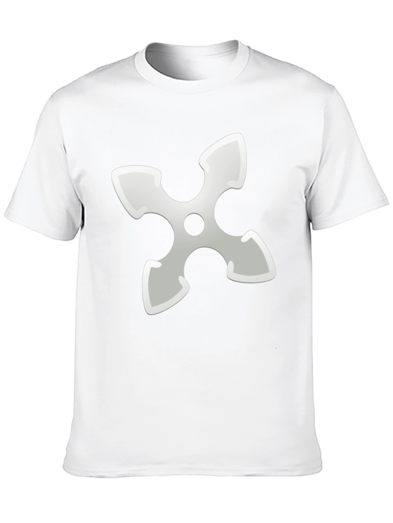 Ninja Star Graphic Tee - Black Cotton Blend T-Shirt