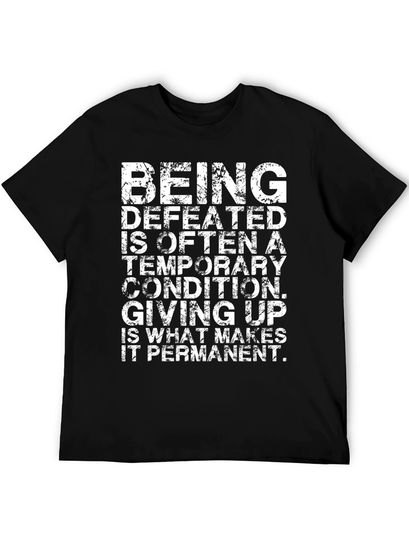 Motivational Graphic Tee - Never Give Up T-Shirt