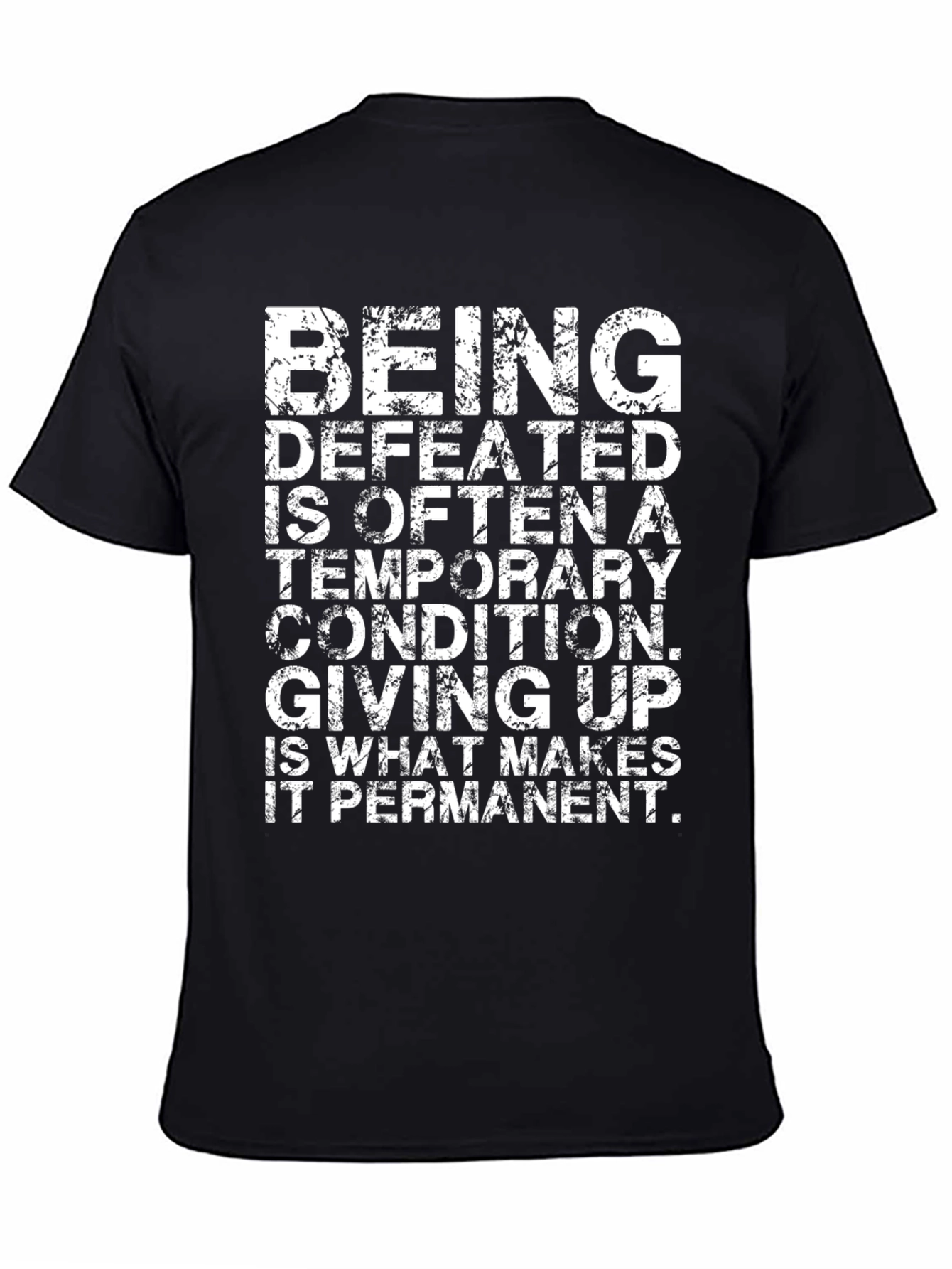 Motivational Graphic Tee - Never Give Up T-Shirt
