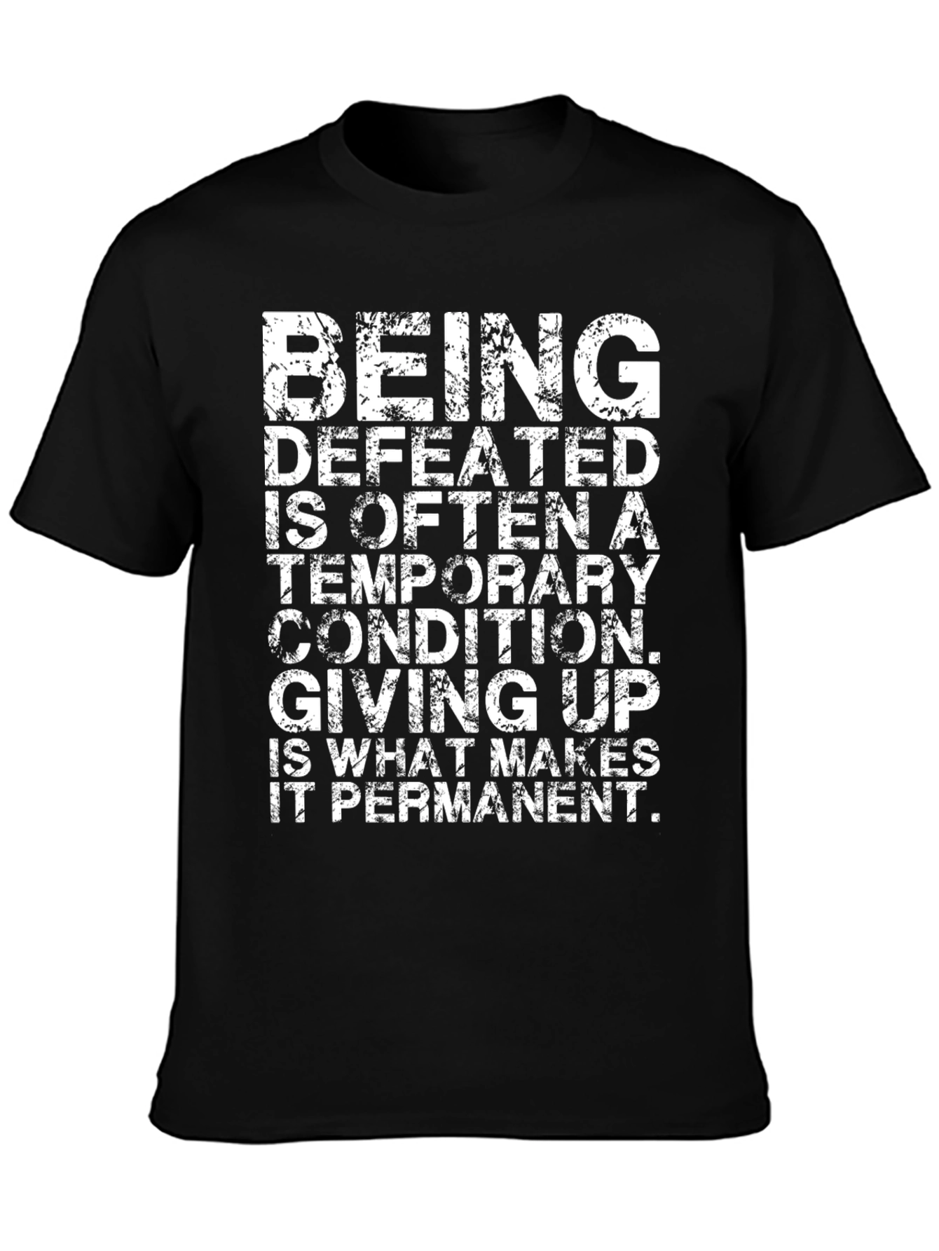 Motivational Graphic Tee - Never Give Up T-Shirt