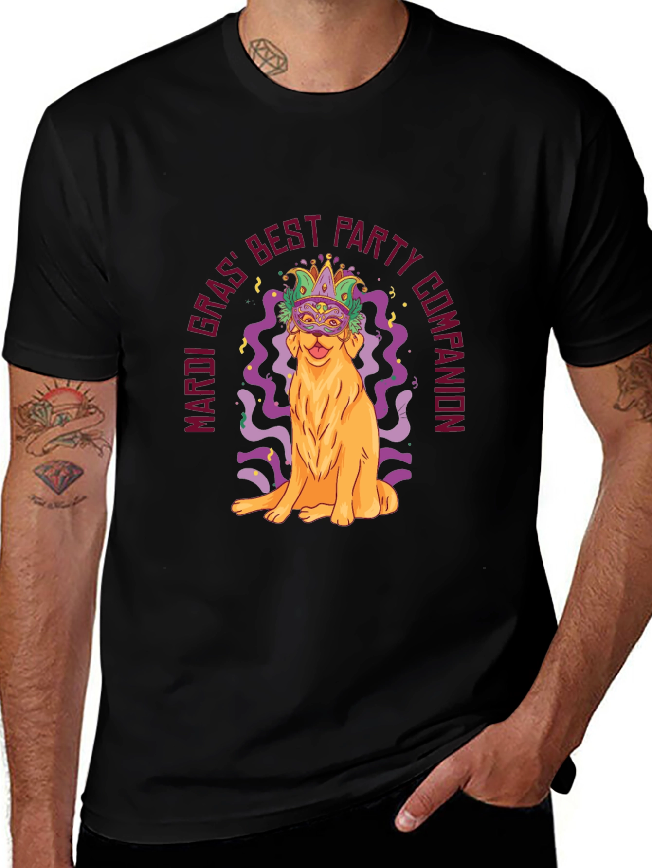 Mardi Gras Dog Party T-Shirt