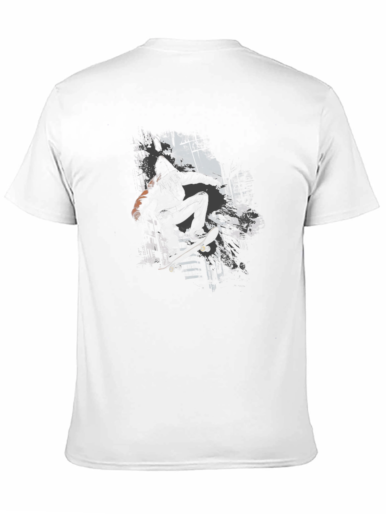 Skateboarding Graphic Tee - Black Urban Style