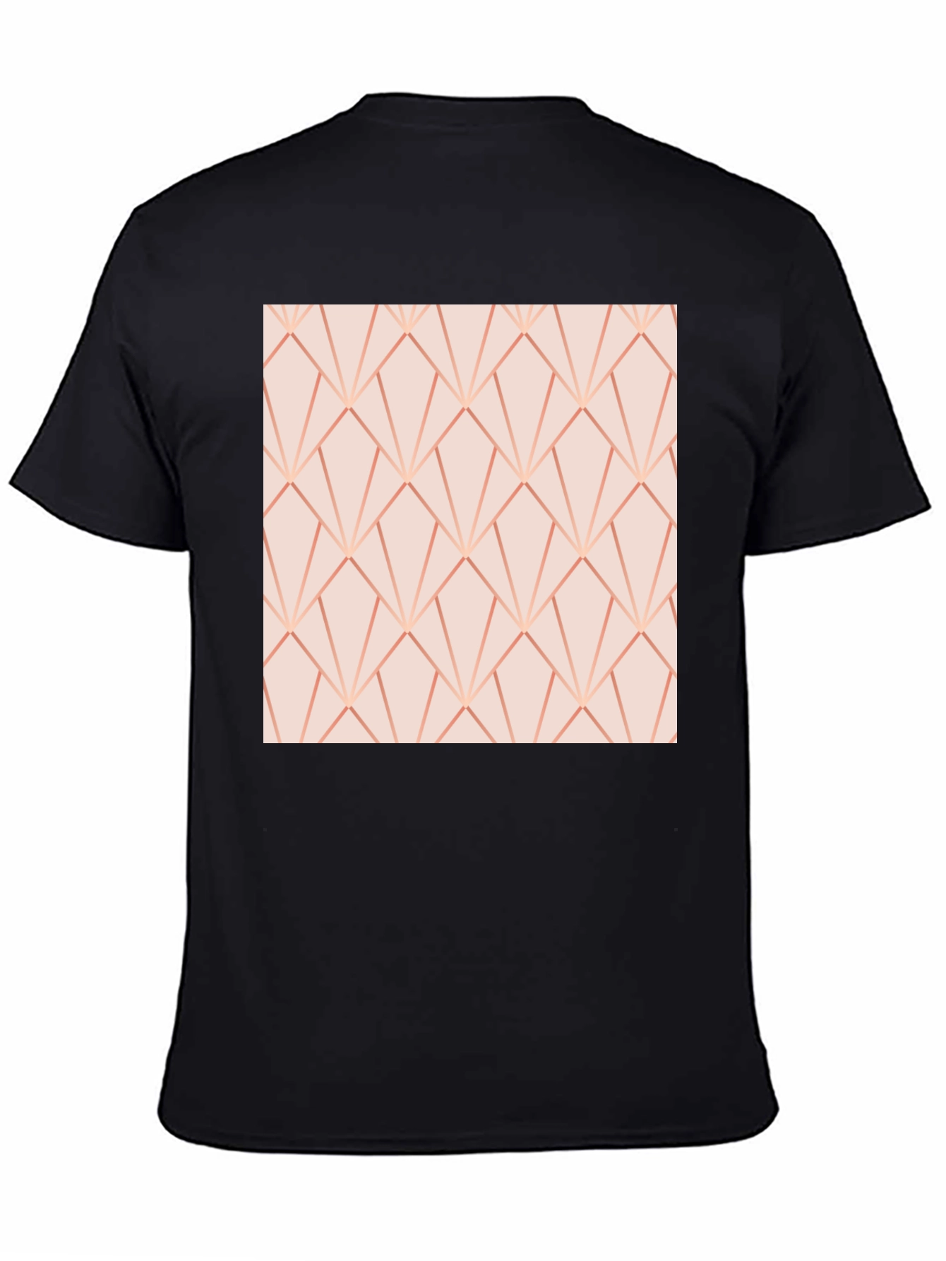 Geometric Rose Gold Patterned Tee - Modern Style