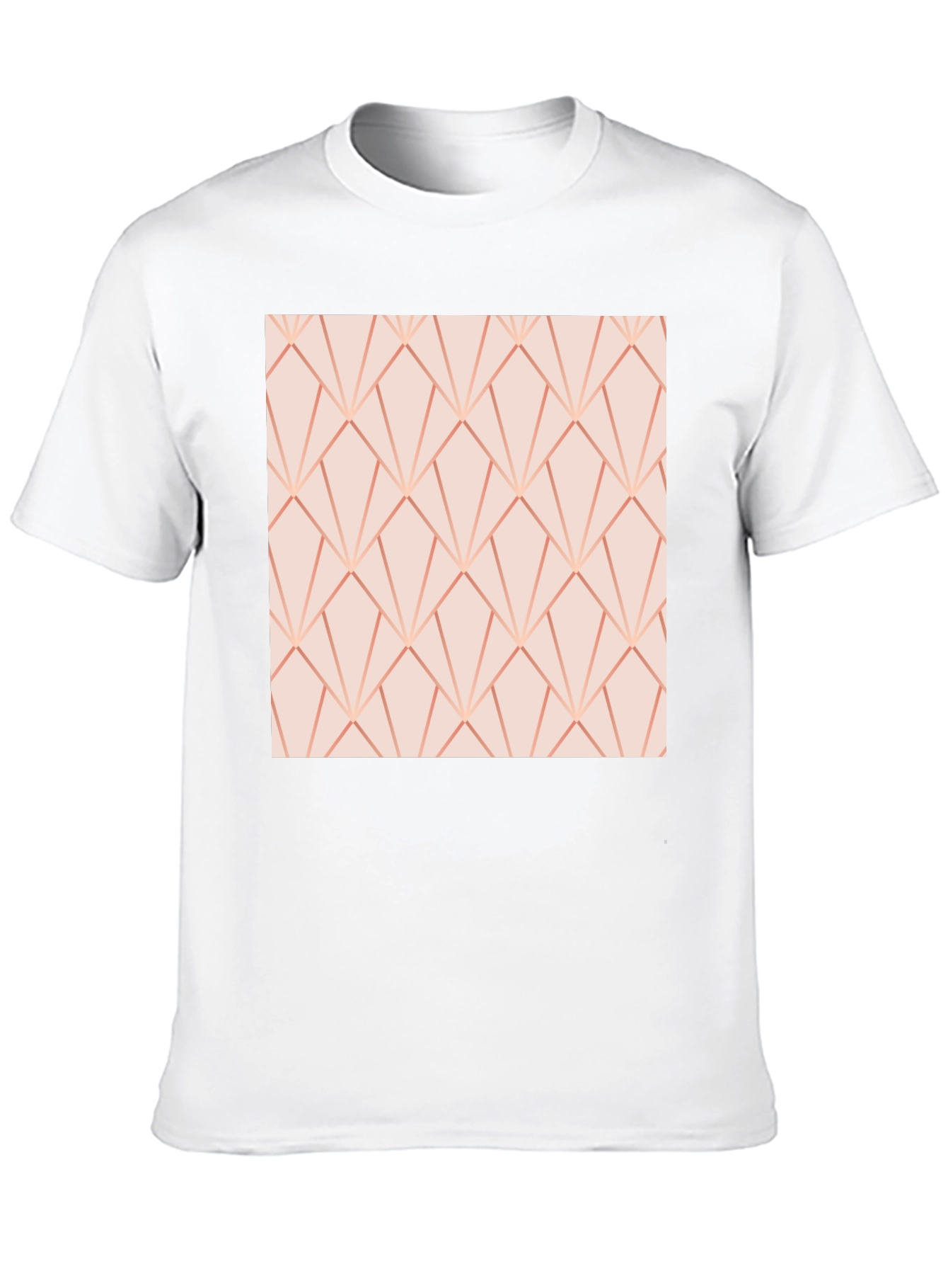 Geometric Rose Gold Patterned Tee - Modern Style