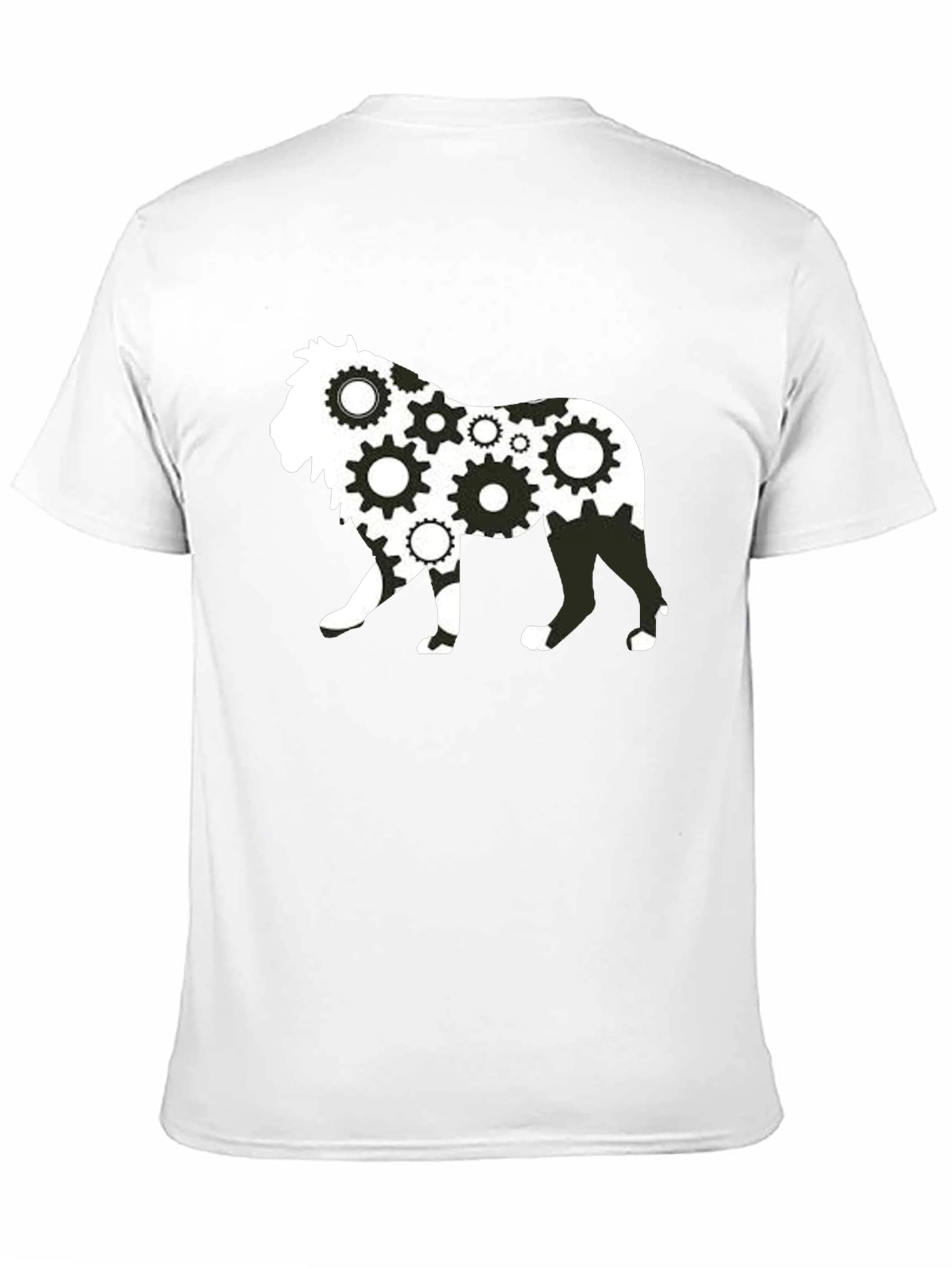 Gear Lion Graphic Print Black T-Shirt