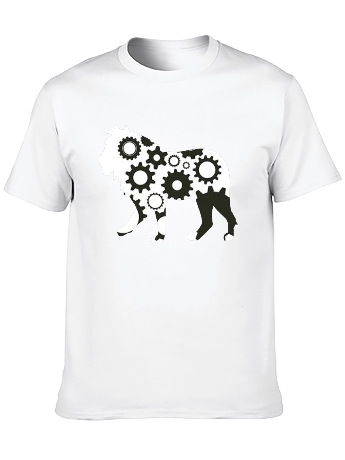 Gear Lion Graphic Print Black T-Shirt