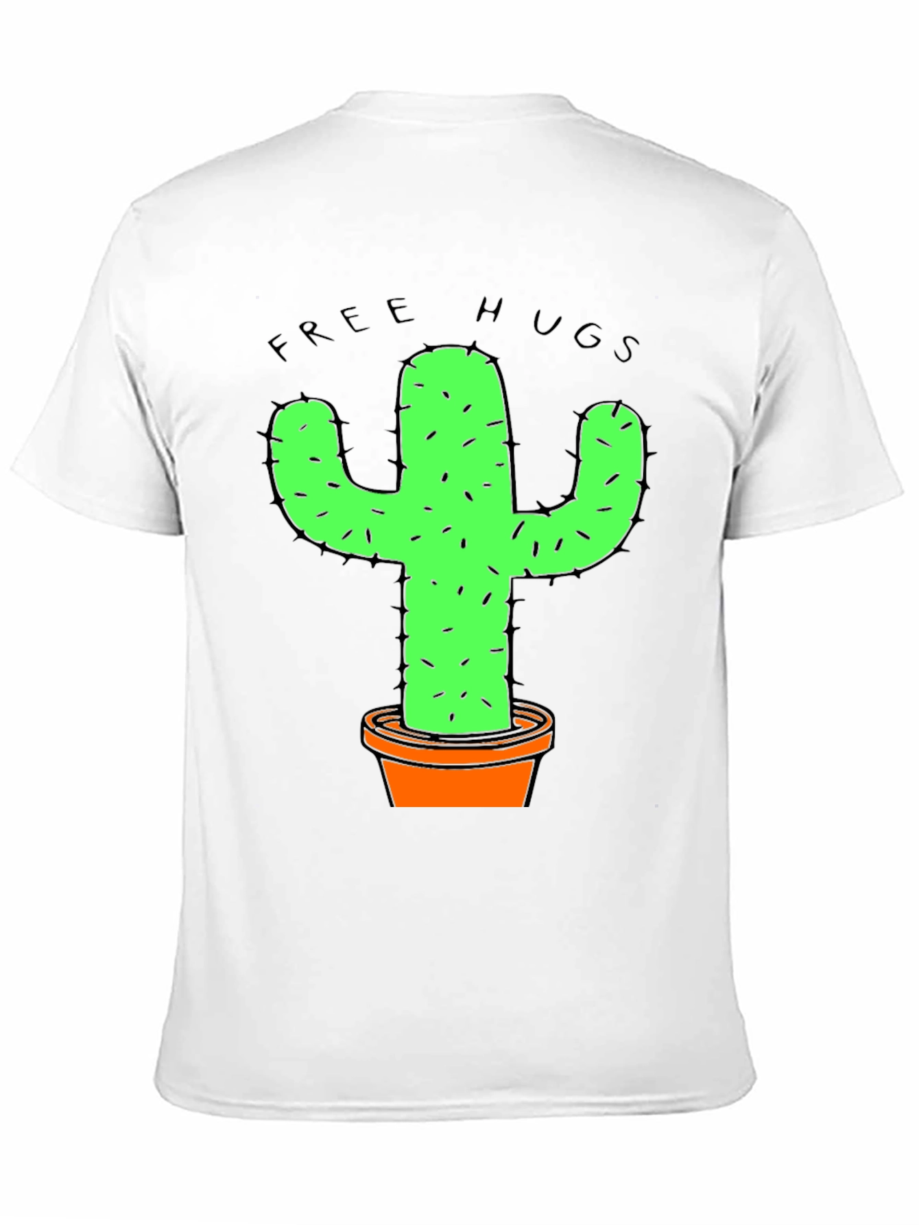 Funny Free Hugs Cactus Graphic T-Shirt