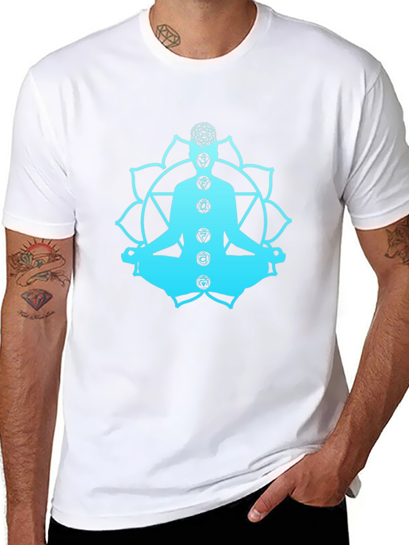 Chakra Meditation T-Shirt - Spiritual Yoga Design