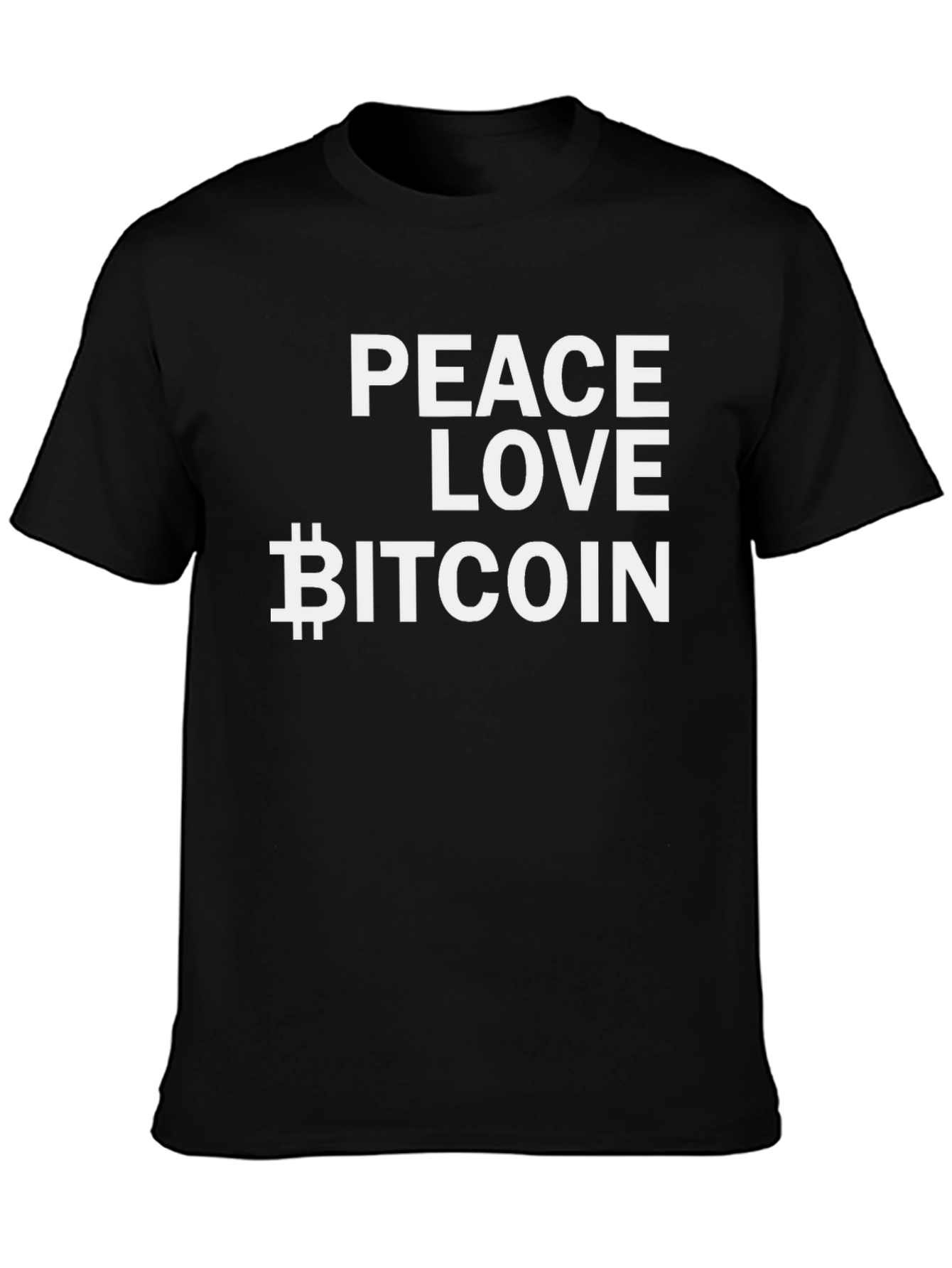 Peace Love Bitcoin T-Shirt - Crypto Tee