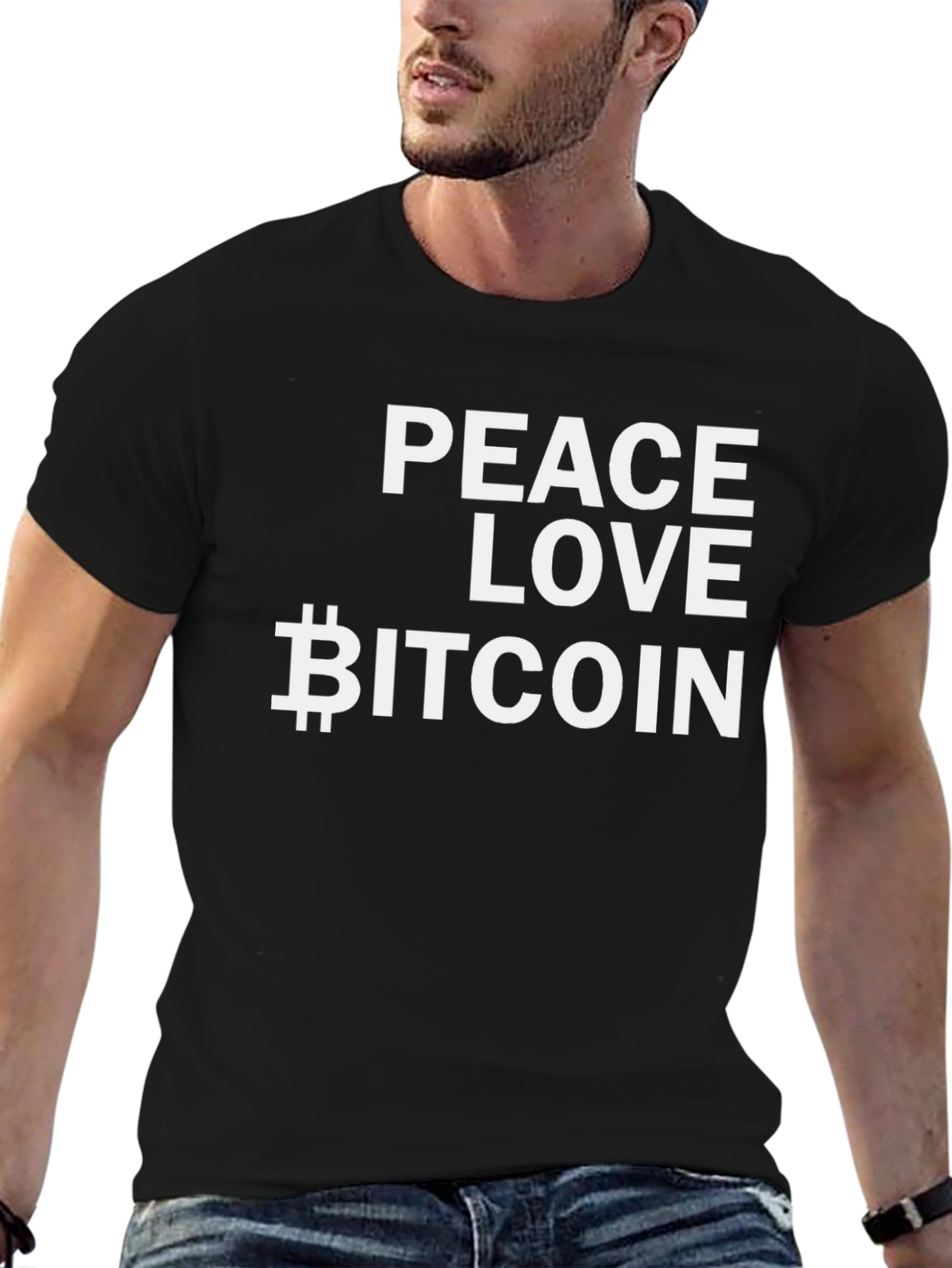 Peace Love Bitcoin T-Shirt - Crypto Tee