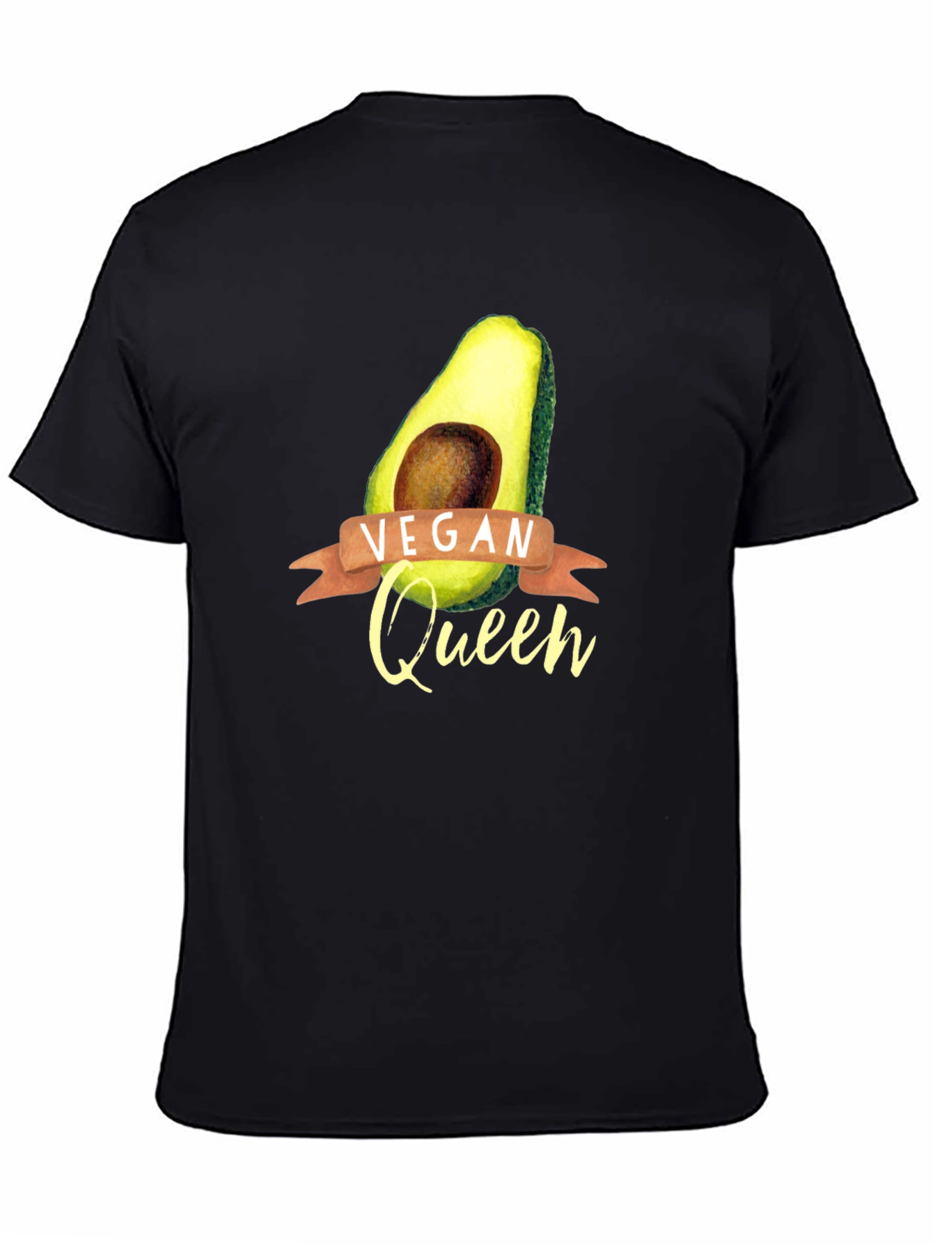 Vegan Queen Avocado Graphic T-Shirt