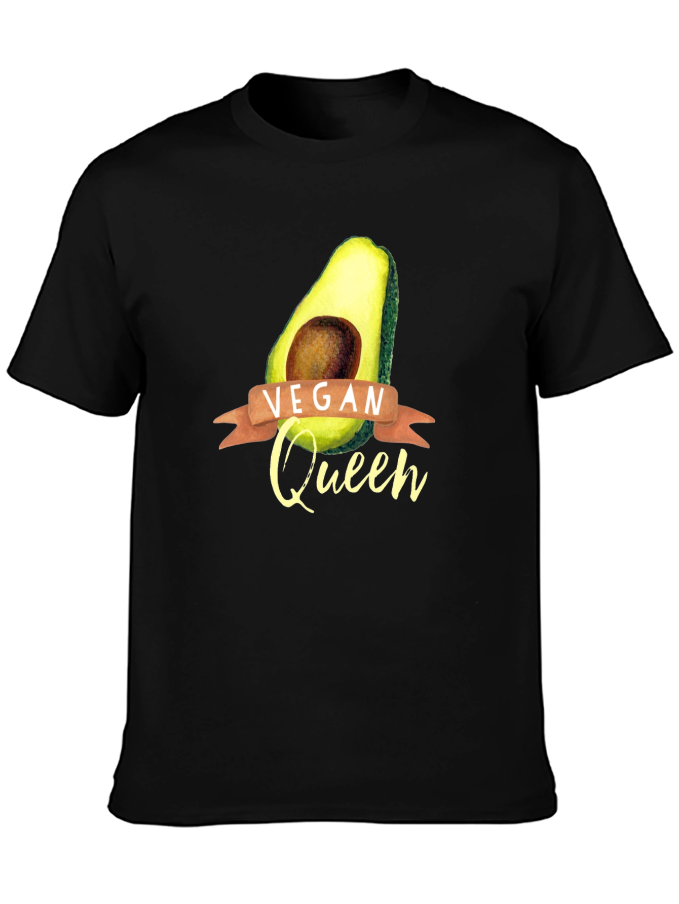 Vegan Queen Avocado Graphic T-Shirt