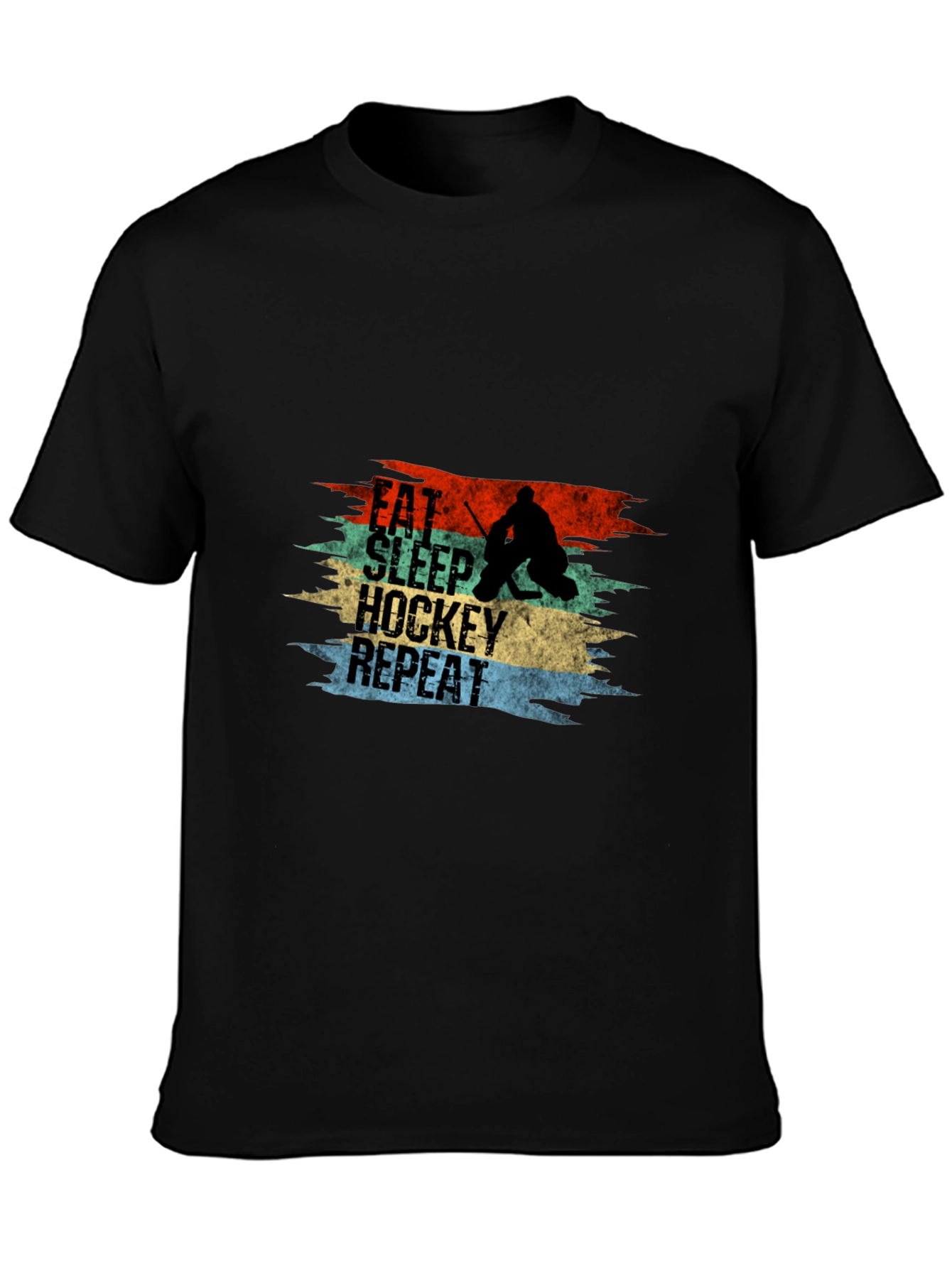 Eat Sleep Hockey Repeat Graphic Tee