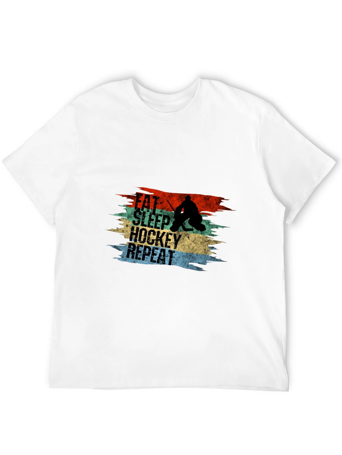 Eat Sleep Hockey Repeat Graphic Tee