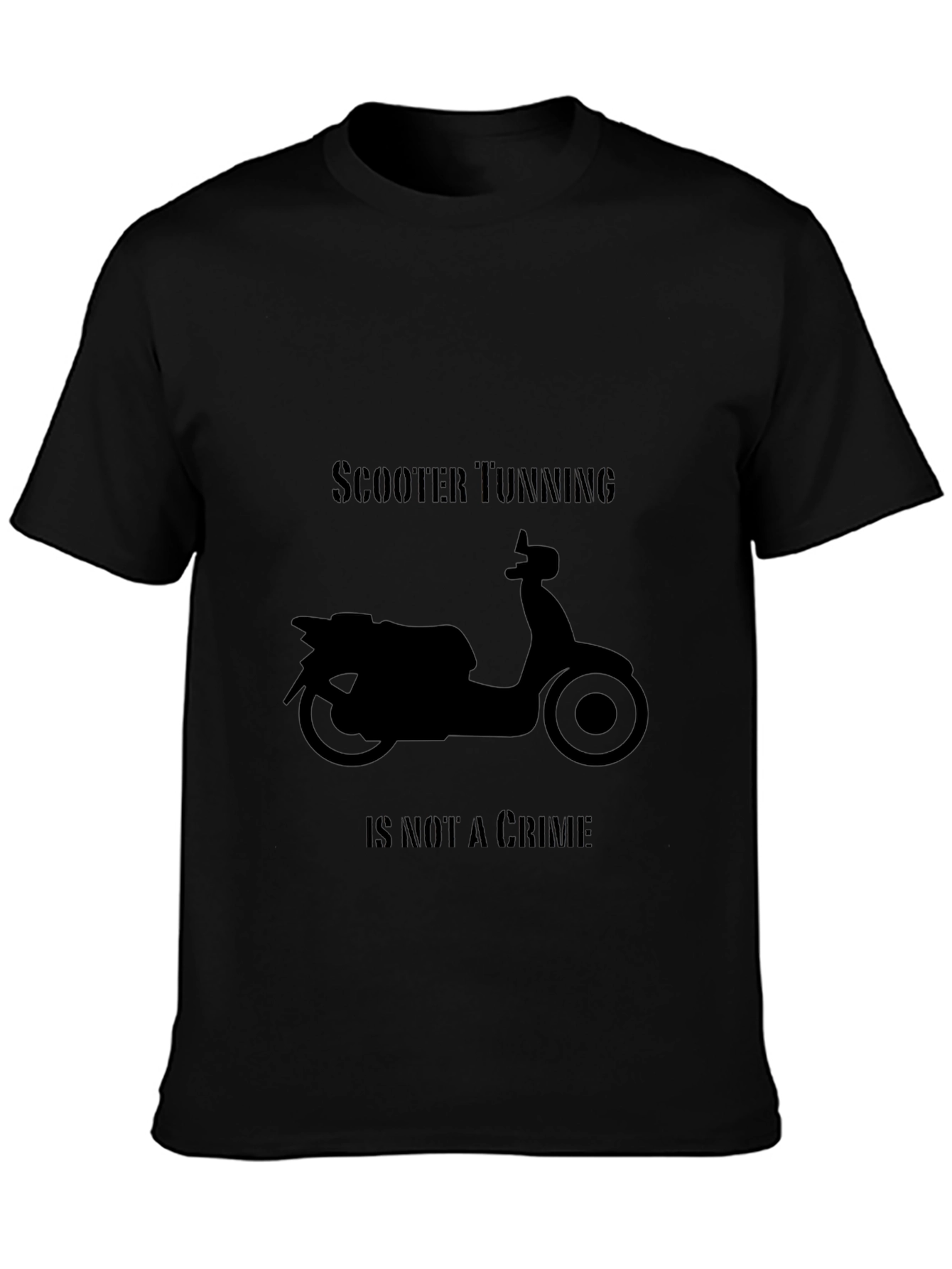 Scooter Tuning T-Shirt - Not A Crime Black Tee