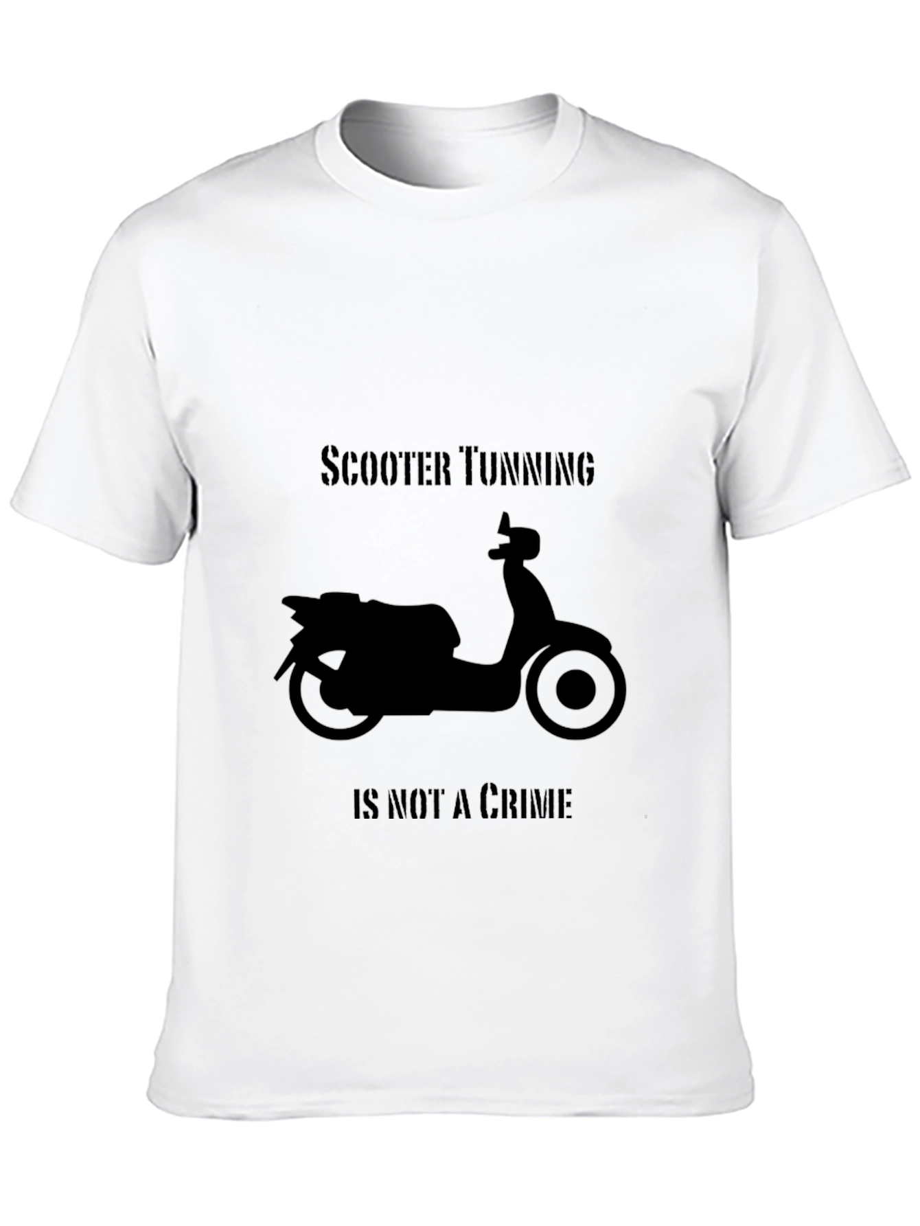 Scooter Tuning T-Shirt - Not A Crime Black Tee