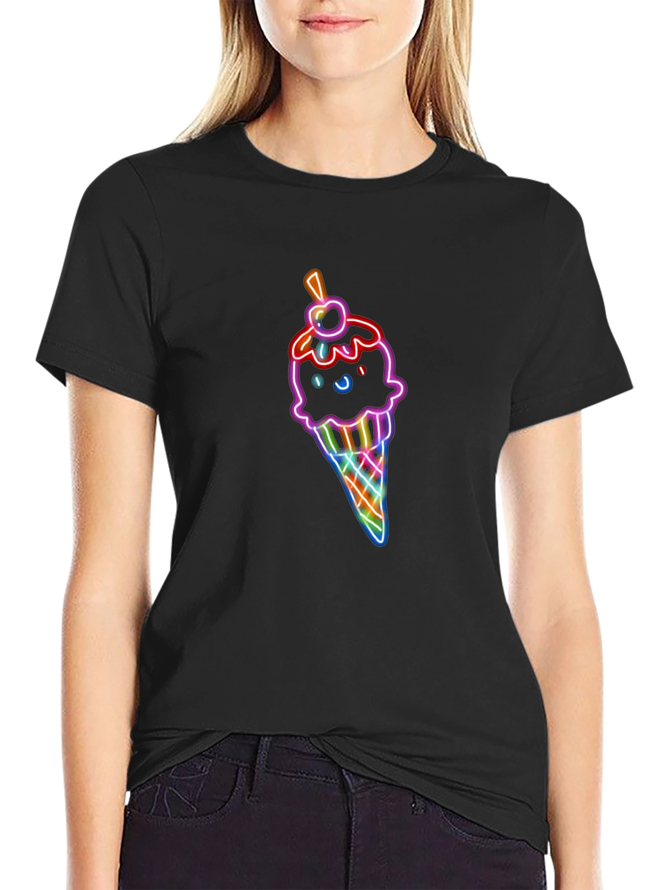 Neon Ice Cream Graphic Tee