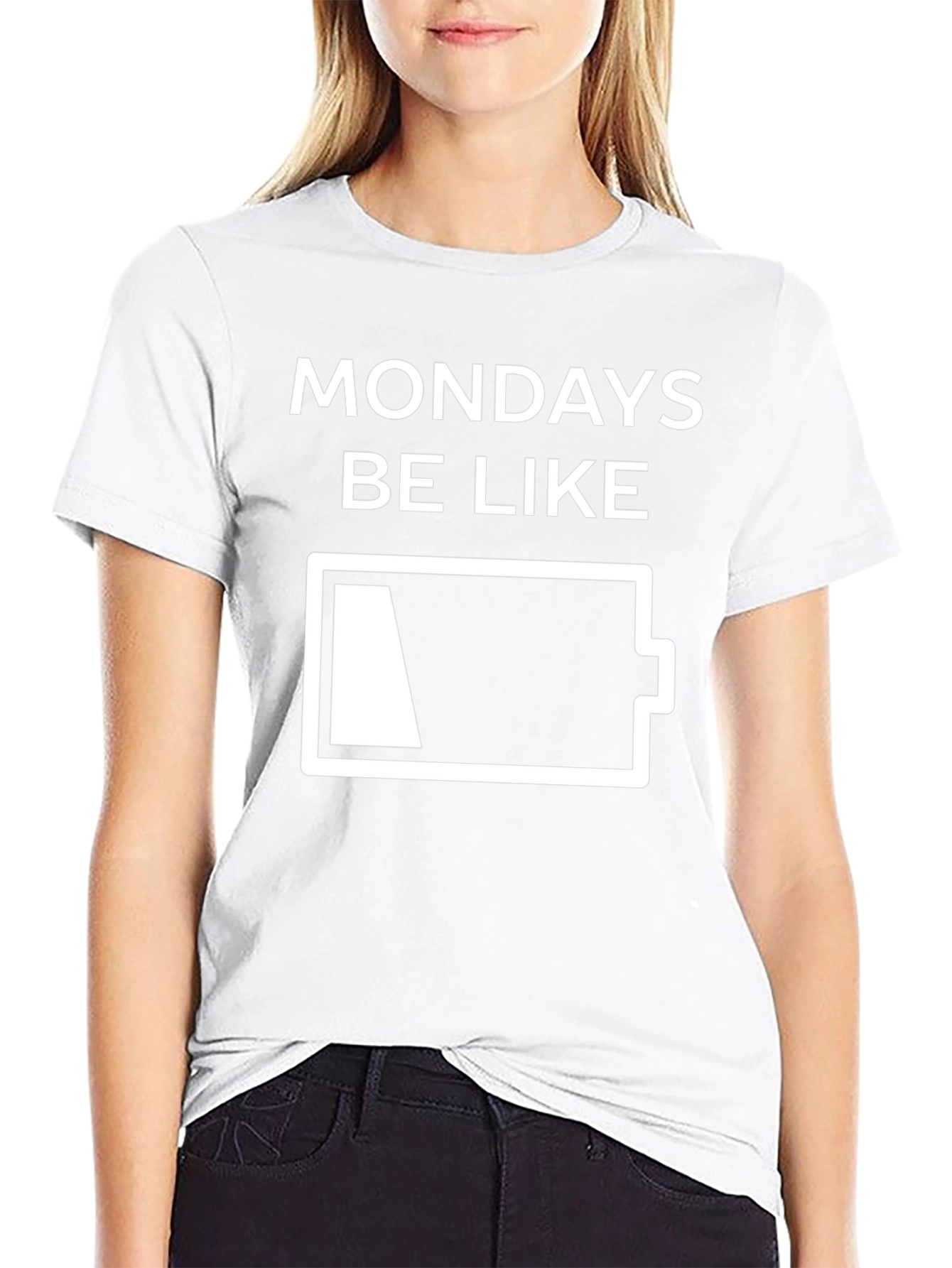Mondays Be Like Low Battery Graphic T-Shirt