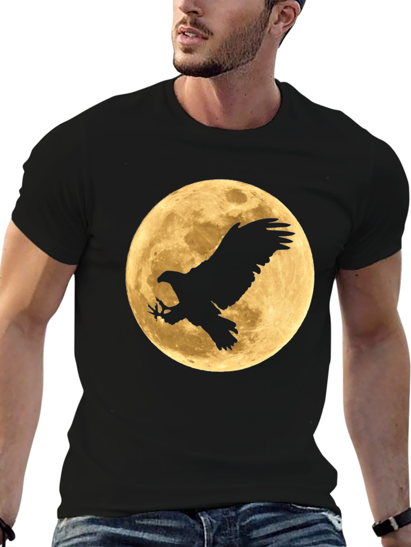 Eagle Moon Black T-Shirt